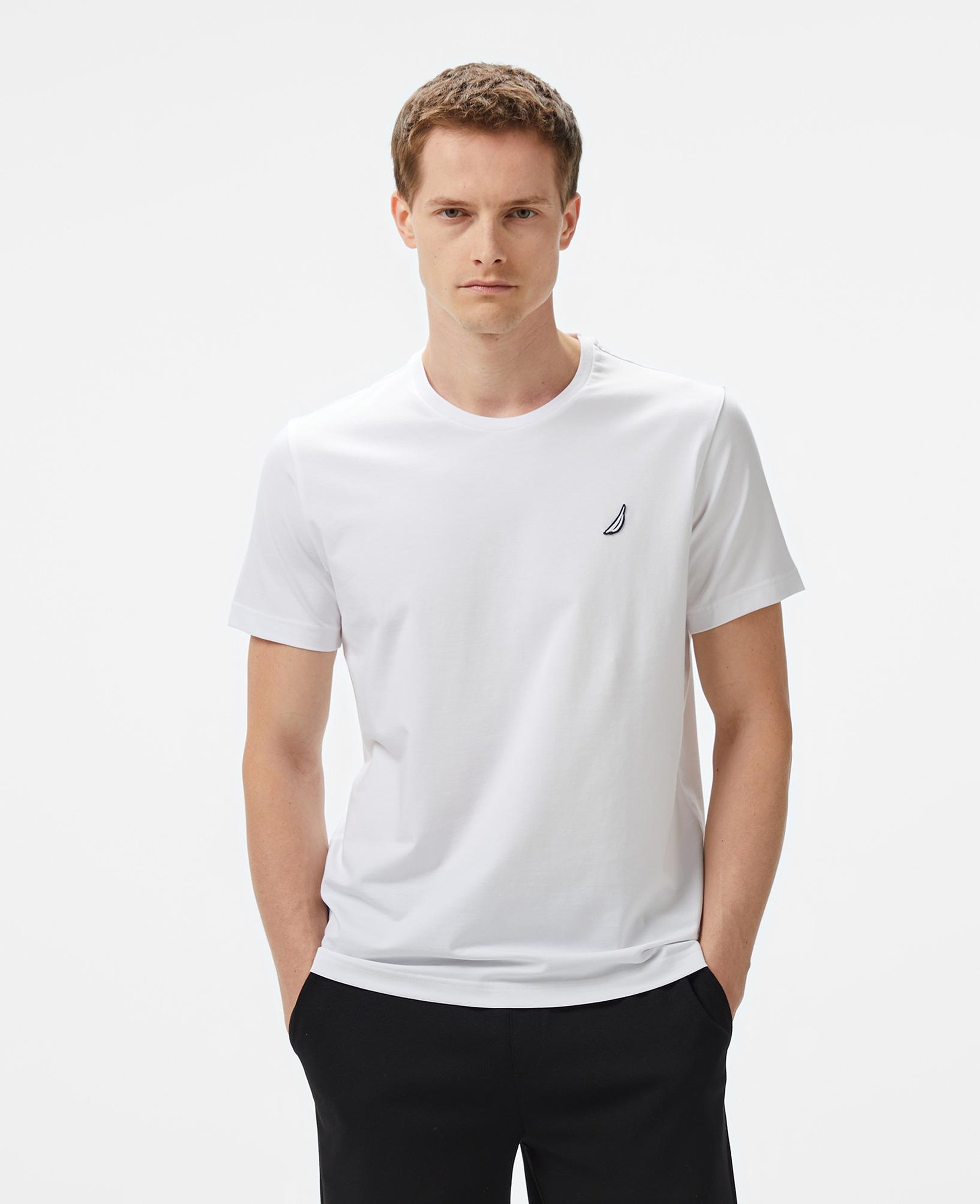 Nautica Erkek Beyaz Regular Fit T-Shirt