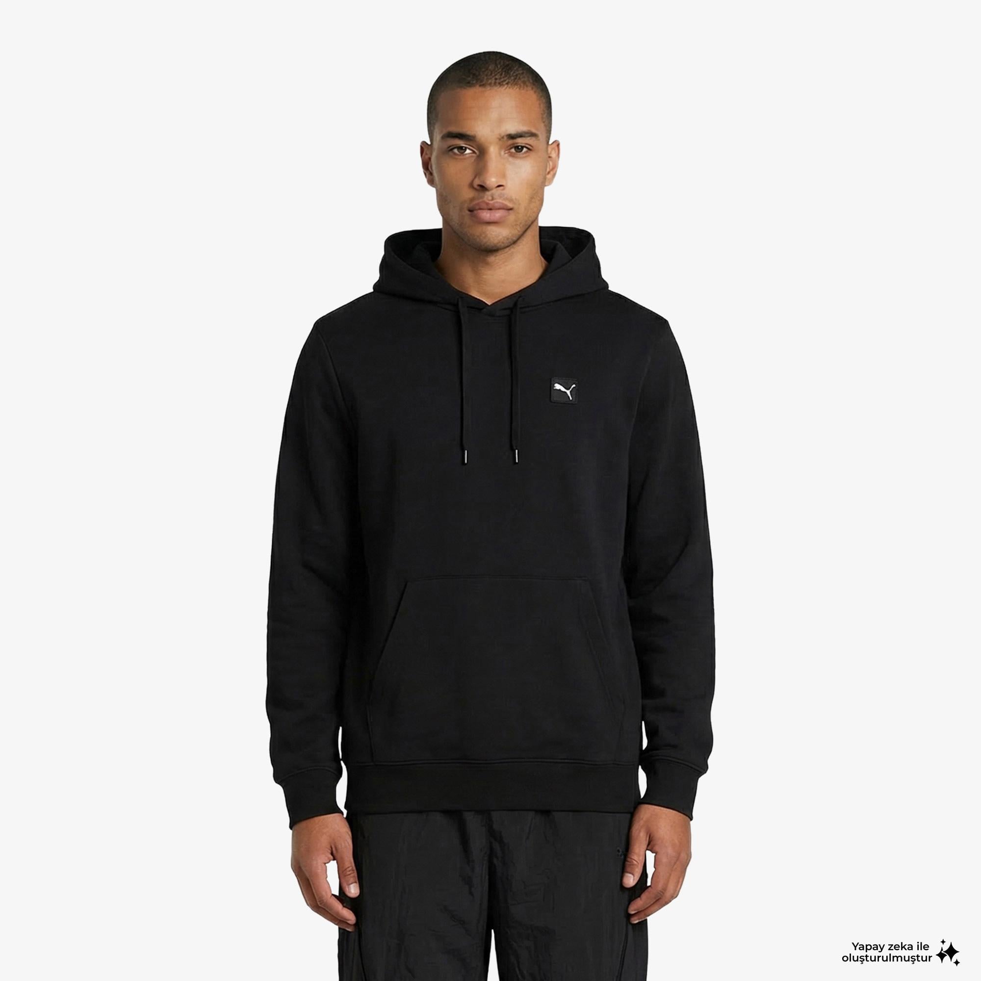 Puma Essentials Elevated Erkek Siyah Sweatshirt