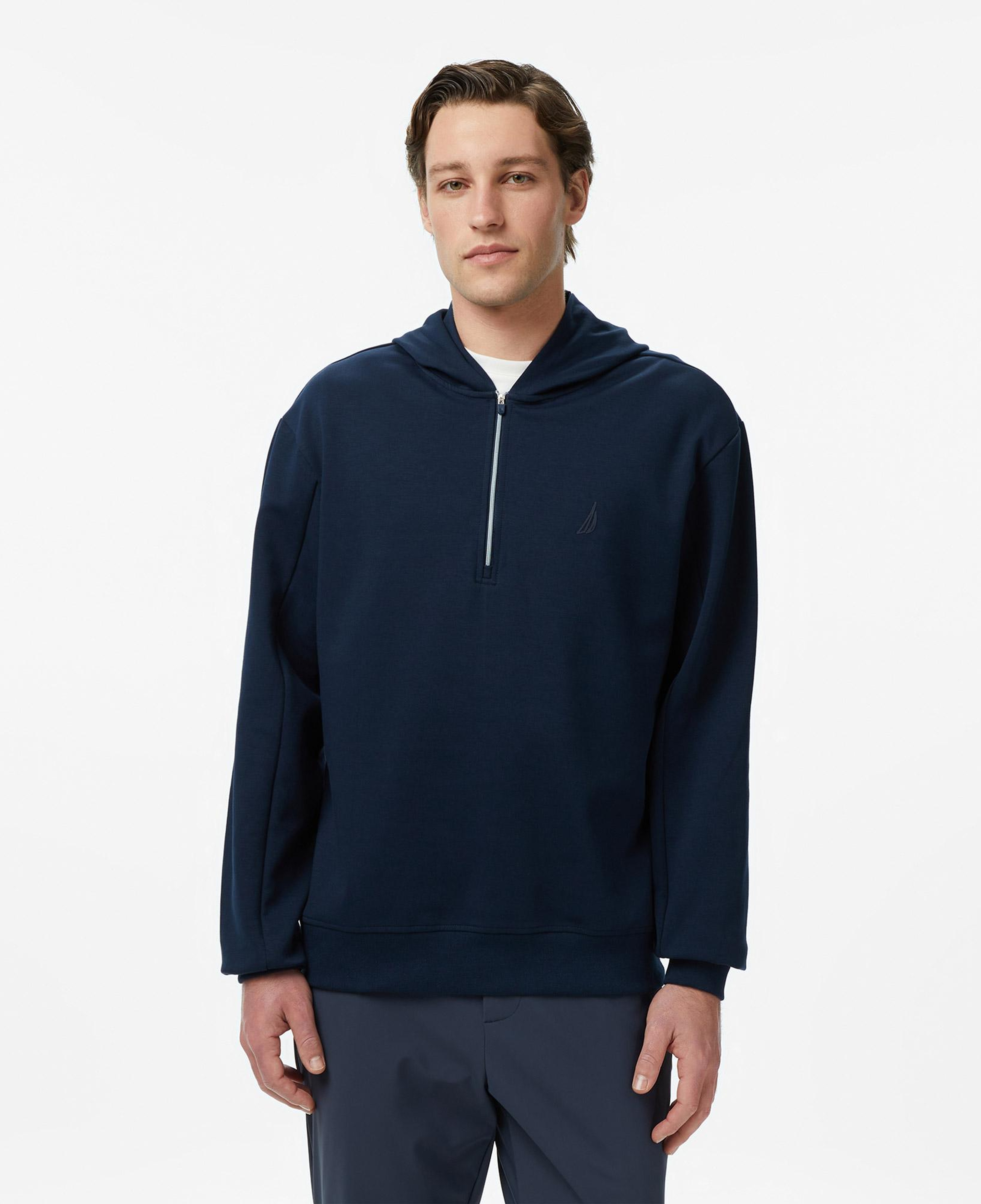 Nautica Erkek Lacivert Regular Fit Kapüşonlu Sweatshirt