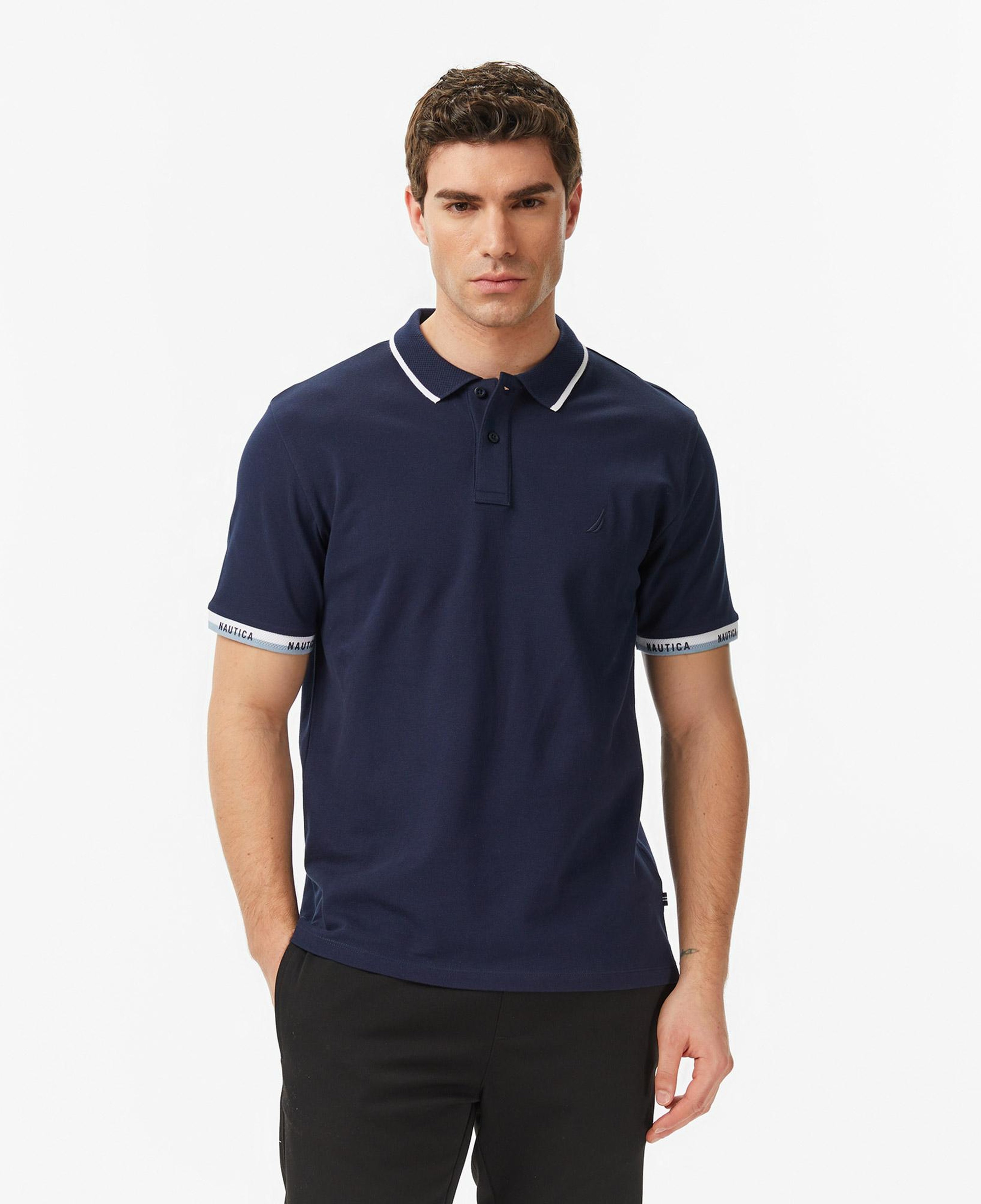 Nautica Erkek Lacivert Regular Fit Polo Yaka T-Shirt