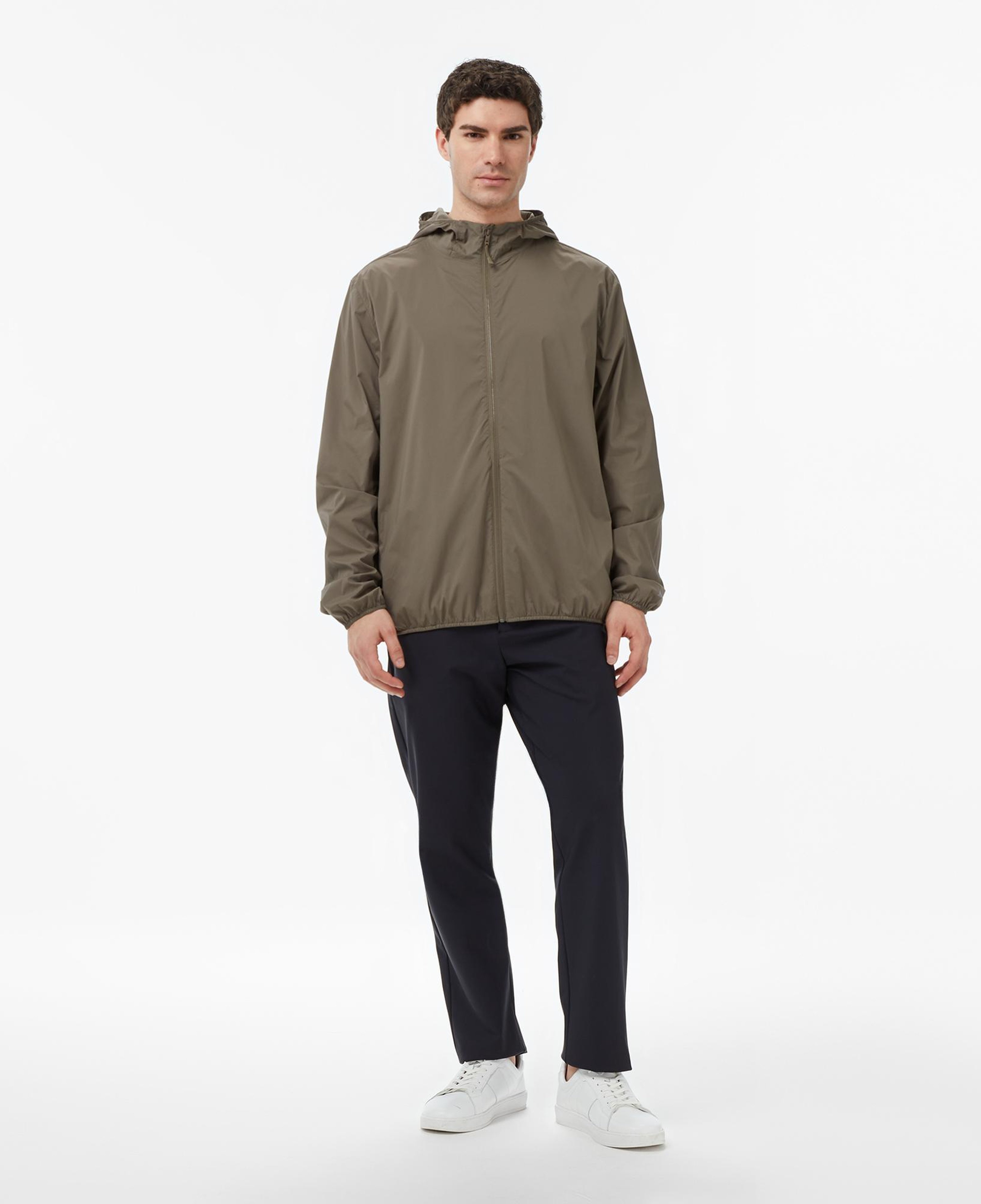 Nautica Erkek Kahverengi Regular Fit Kapüşonlu Su İtici Mont