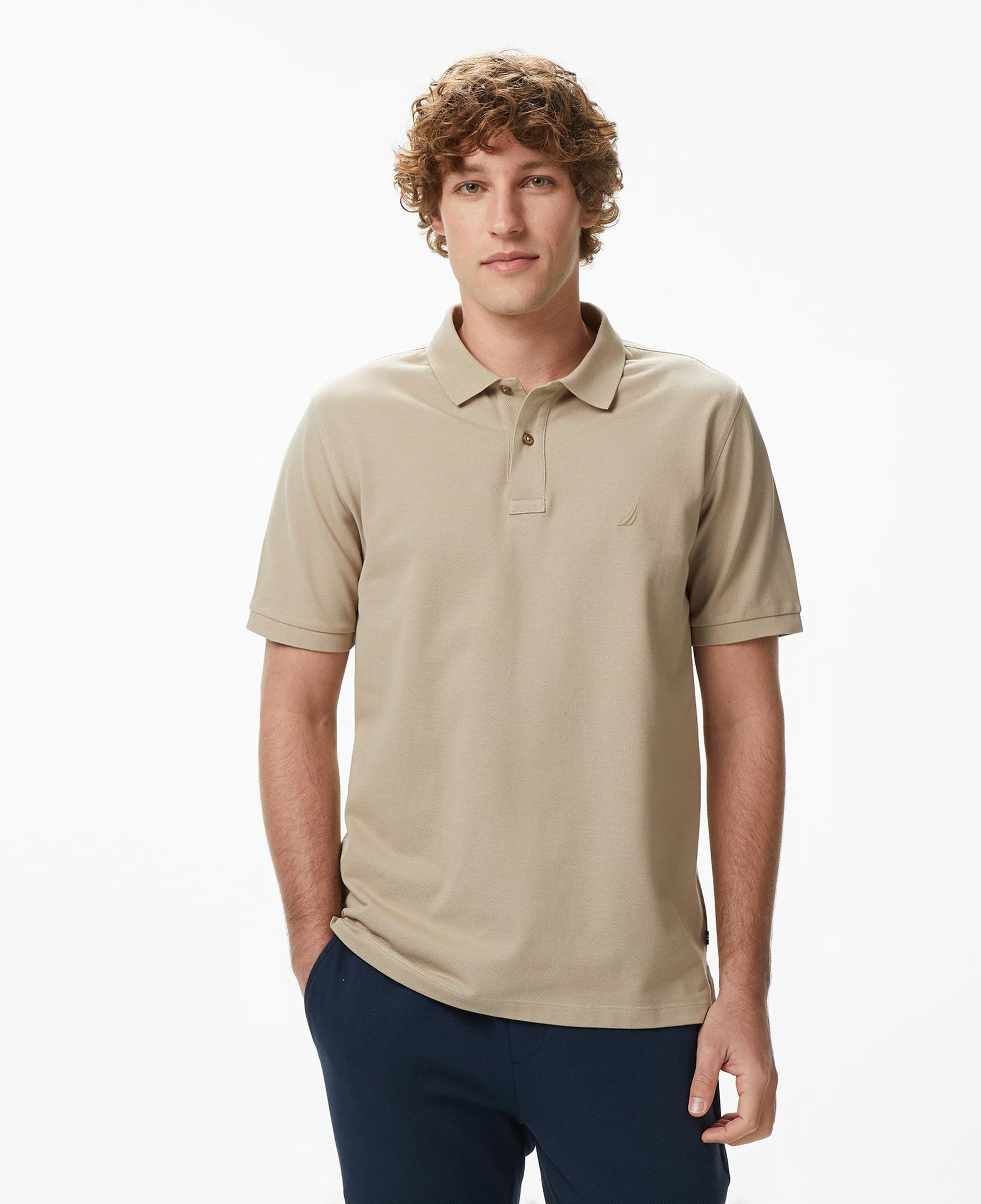 Nautica Erkek Bej Regular Fit Polo Yaka T-Shirt
