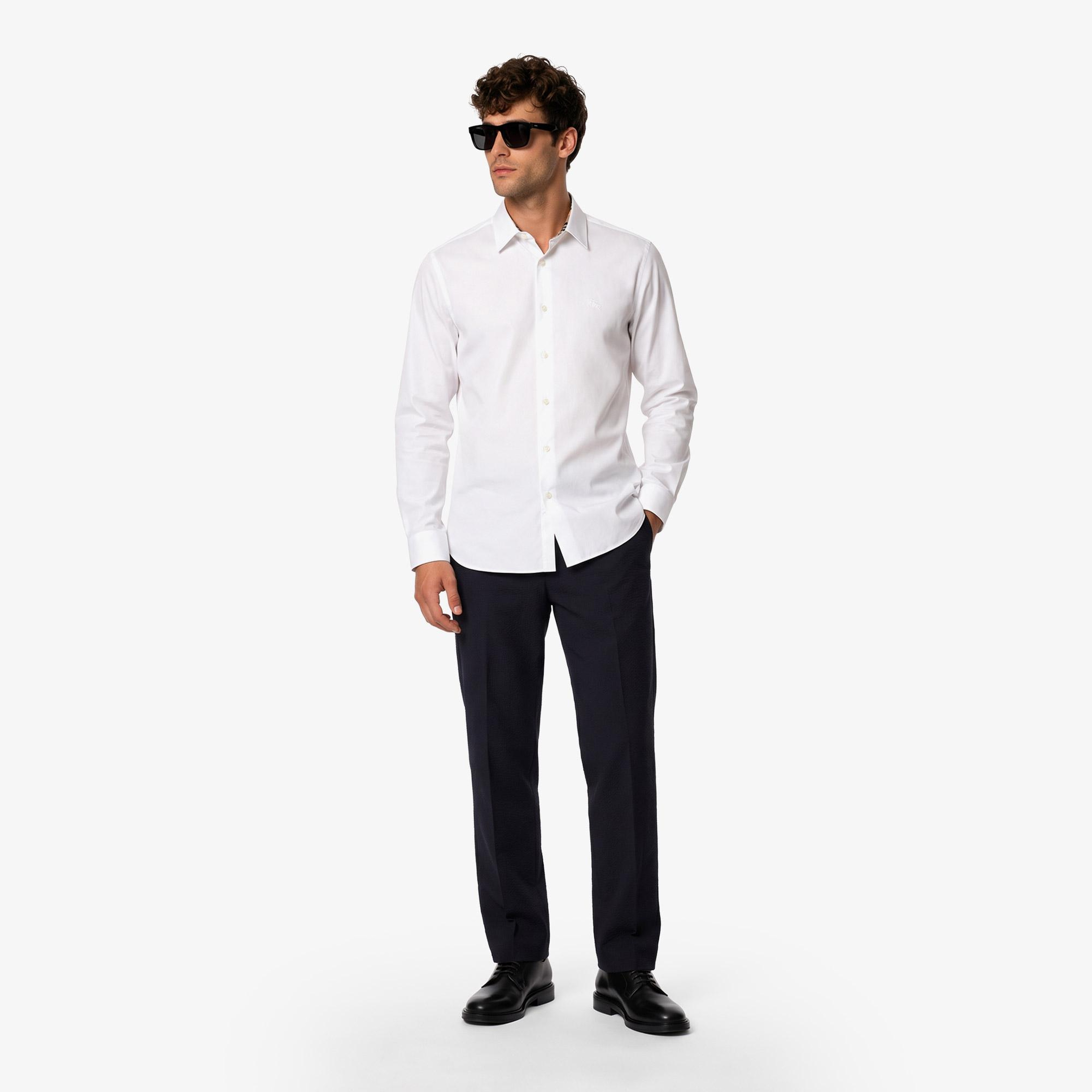 Burberry Erkek Lacivert Keten Pantolon
