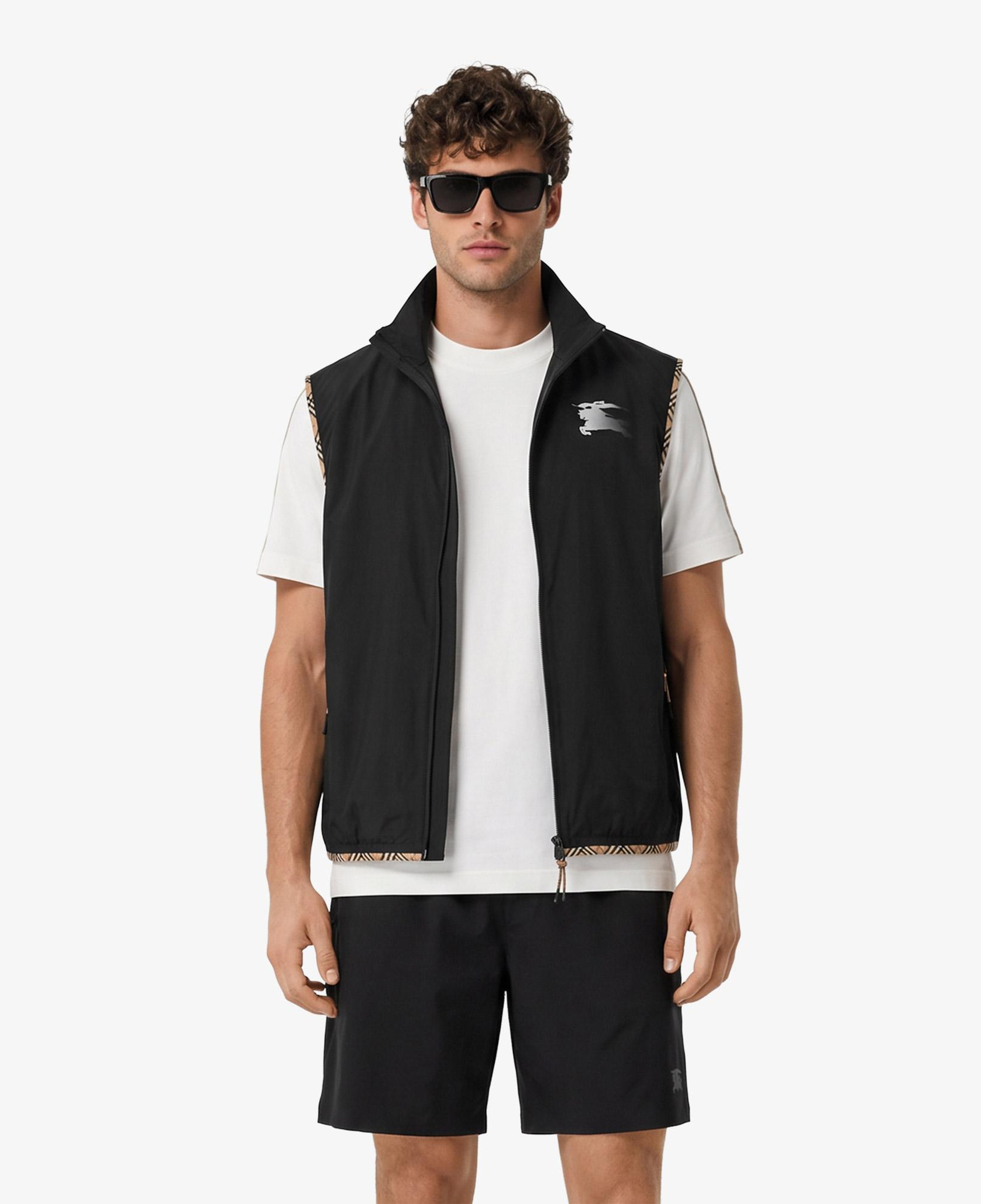Burberry Nylon Gilet Erkek Siyah Yelek