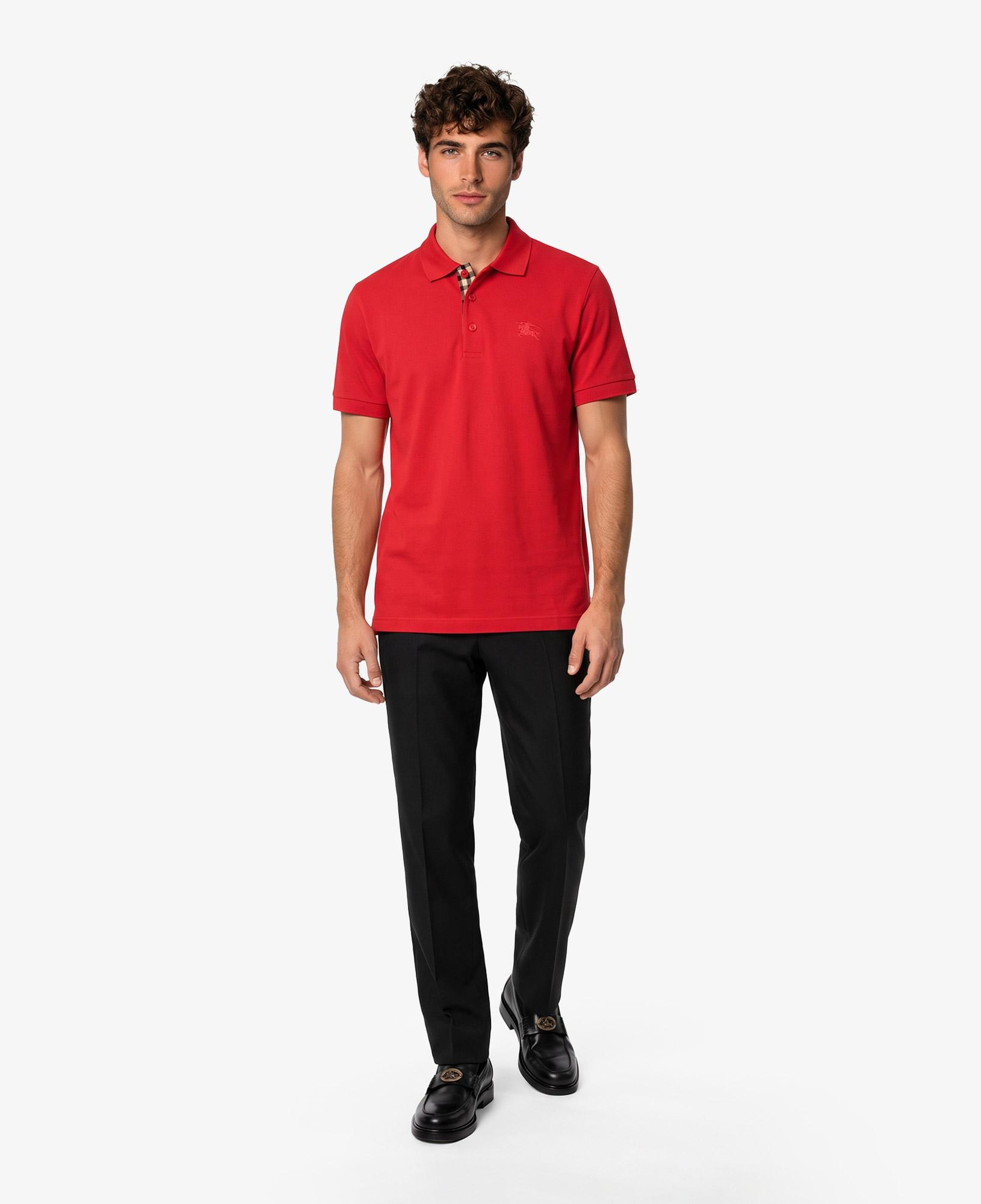 Burberry Cotton Erkek Kırmızı Polo