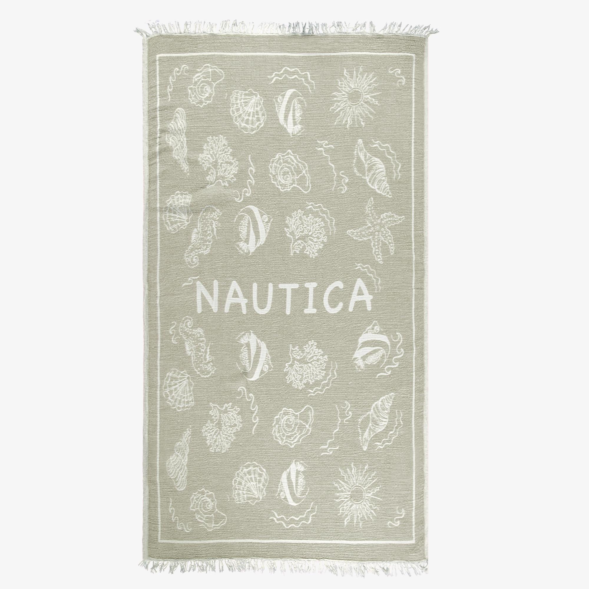 Nautica Unisex Yeşil Desenli Havlu