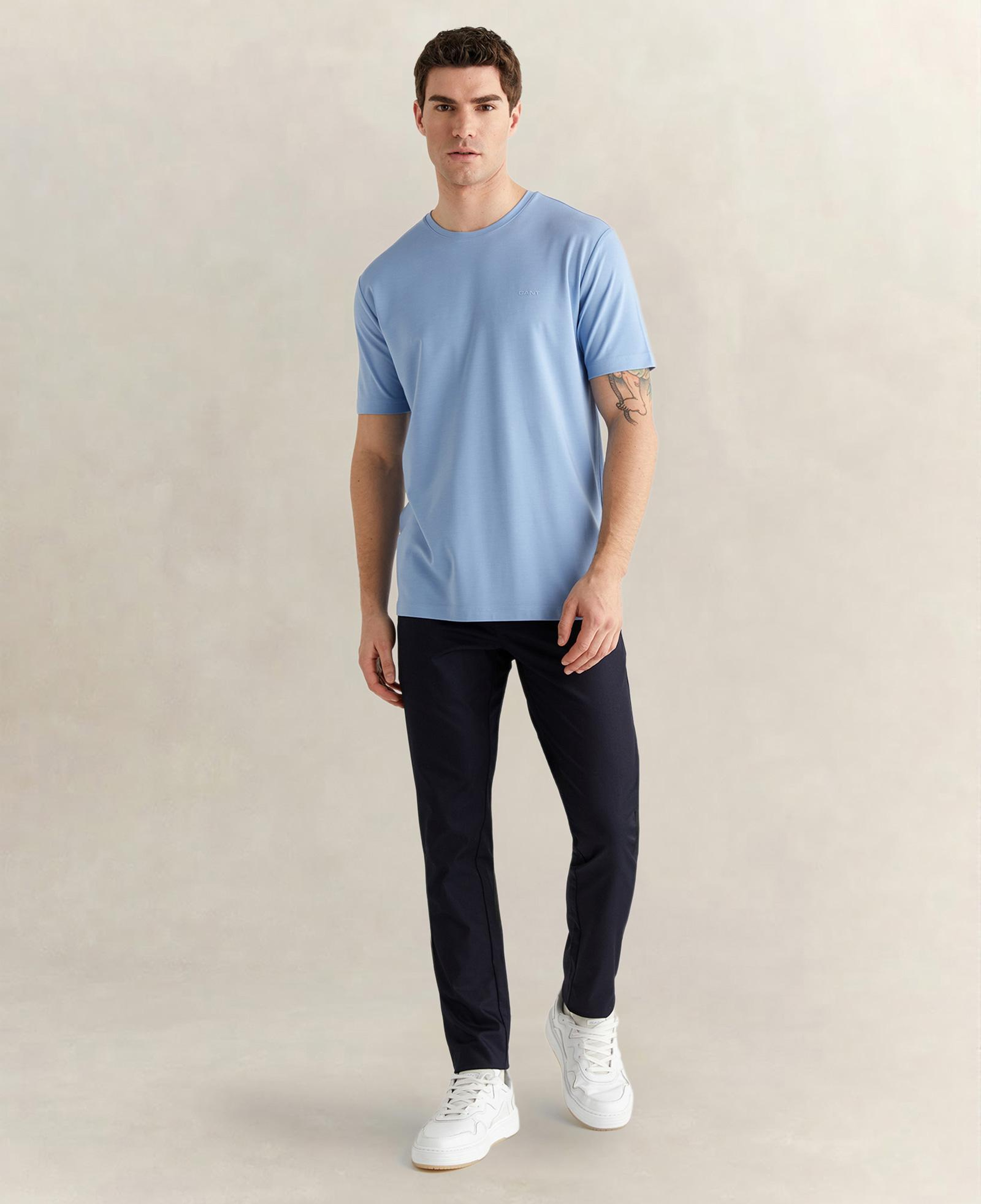 GANT Erkek Mavi Kısa Kollu T-Shirt