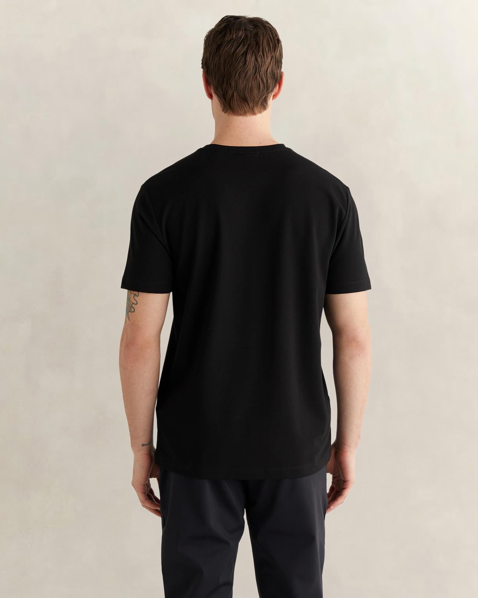 GANT Erkek Siyah Bisiklet Yaka Regular Fit Logolu T-Shirt