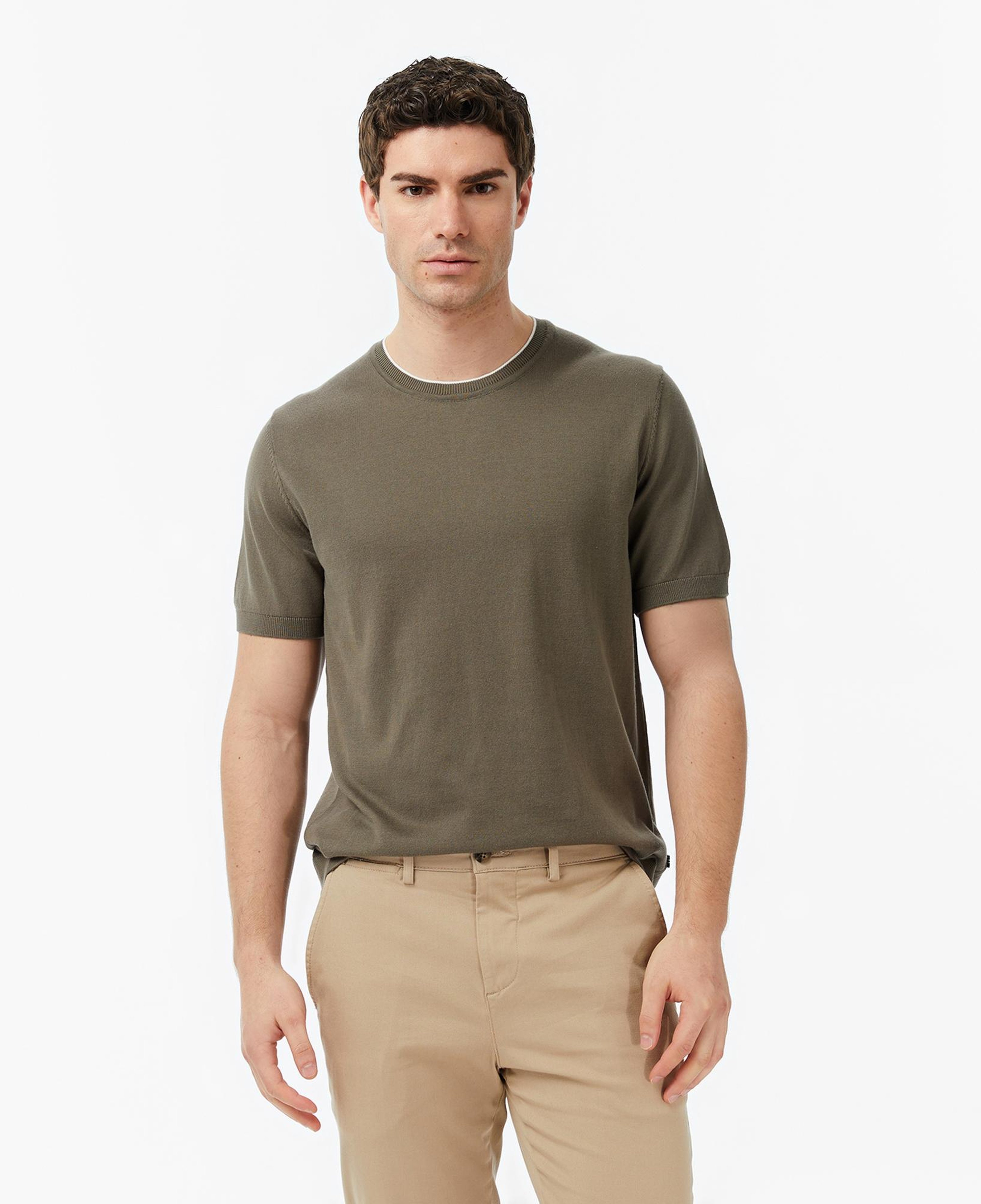 Nautica Erkek Yeşil Regular Fit Kısa Kollu Triko