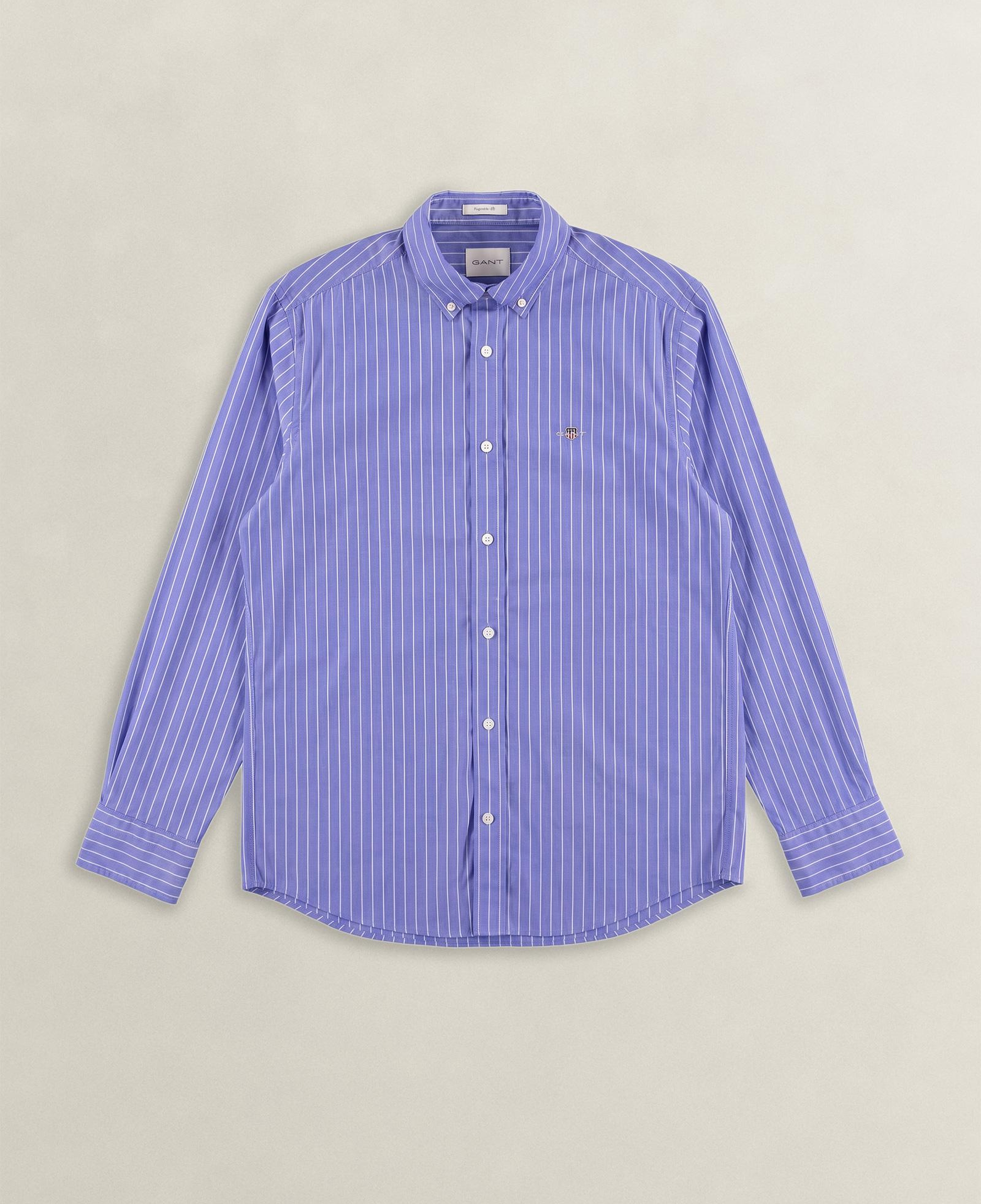 GANT Erkek Lacivert Regular Fit Çizgili Logolu Gömlek