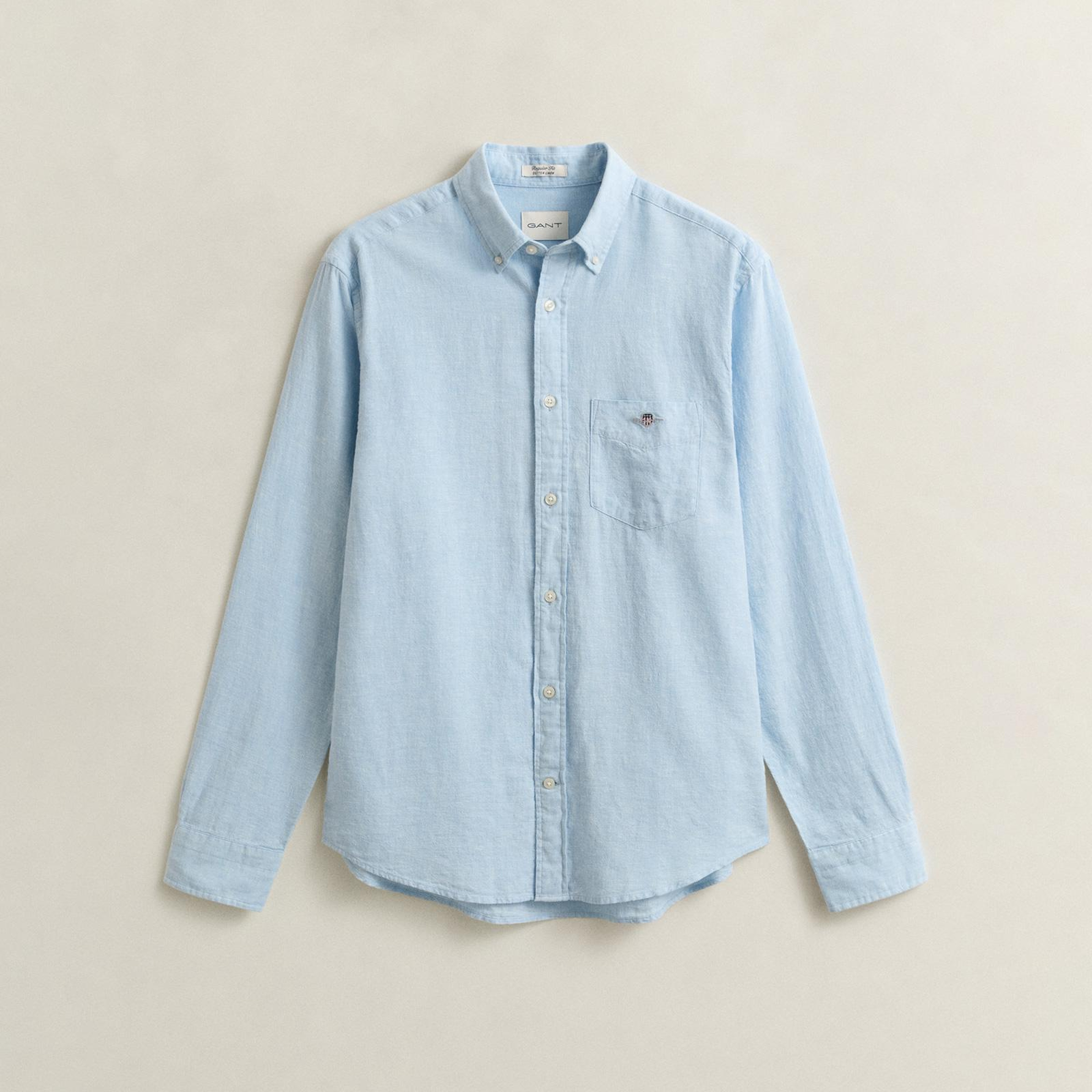 GANT Erkek Mavi Regular Fit Logolu Gömlek