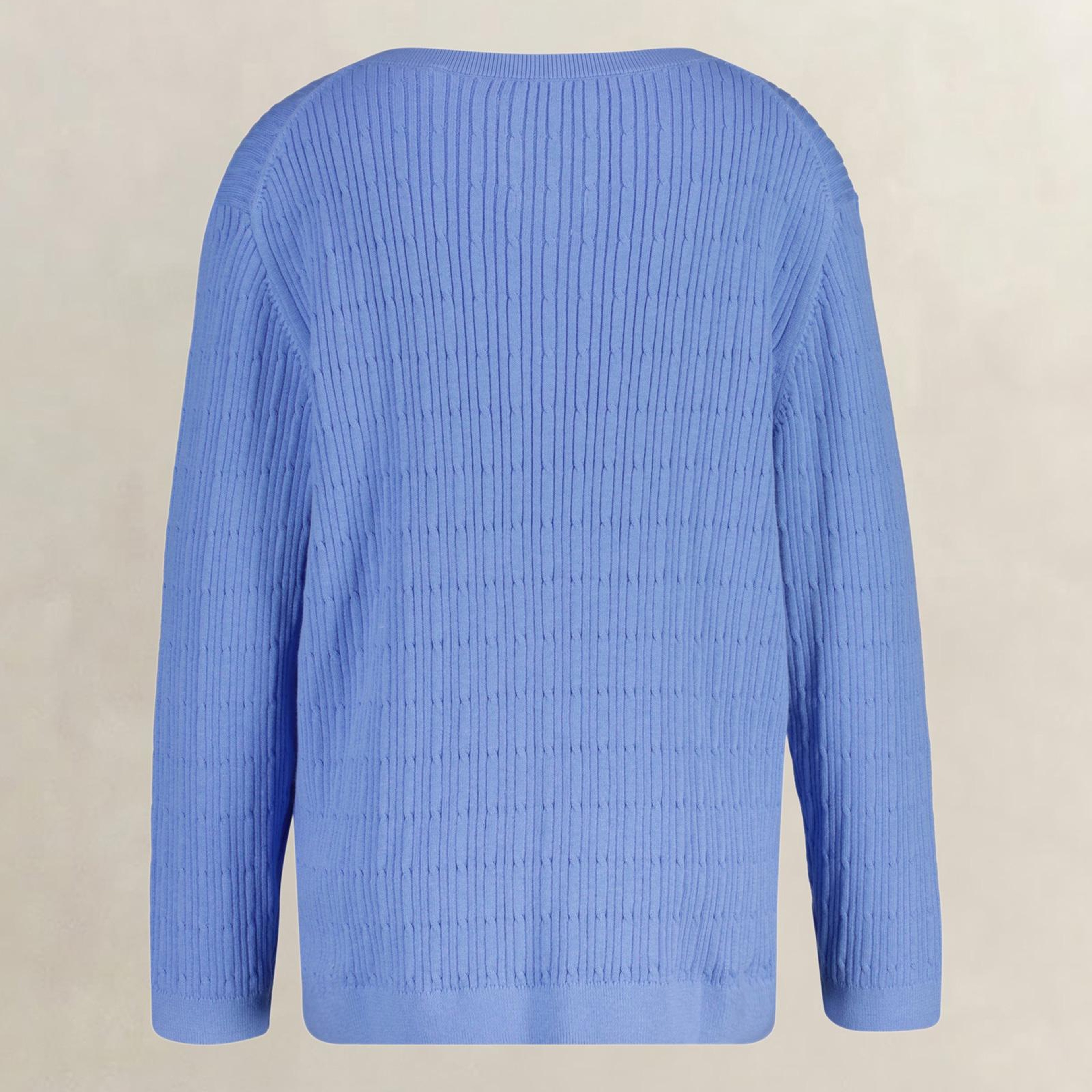 GANT Kadın Mavi Regular Fit V Yaka Kazak