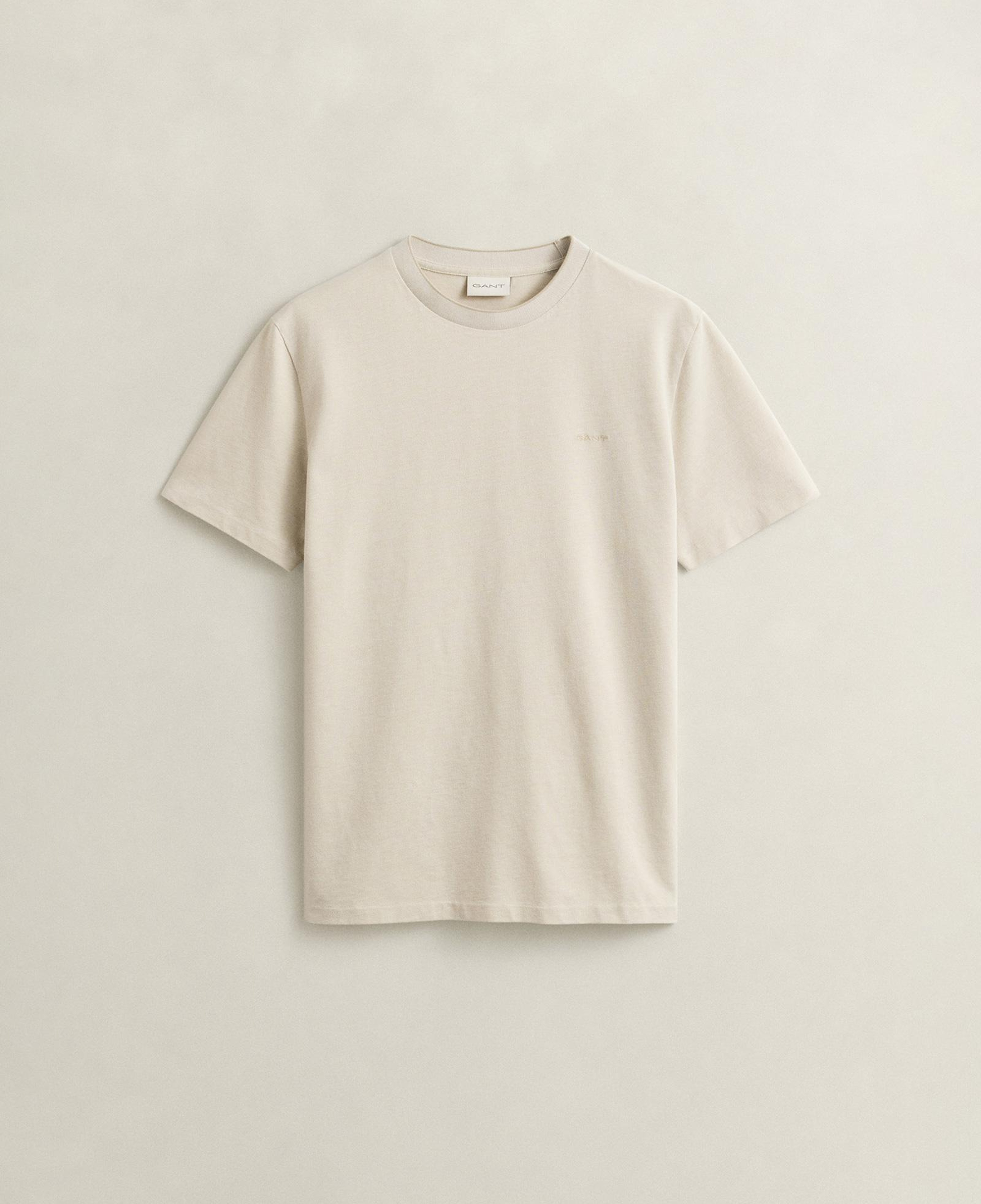 GANT Erkek Bej Bisiklet Yaka Regular Fit T-Shirt