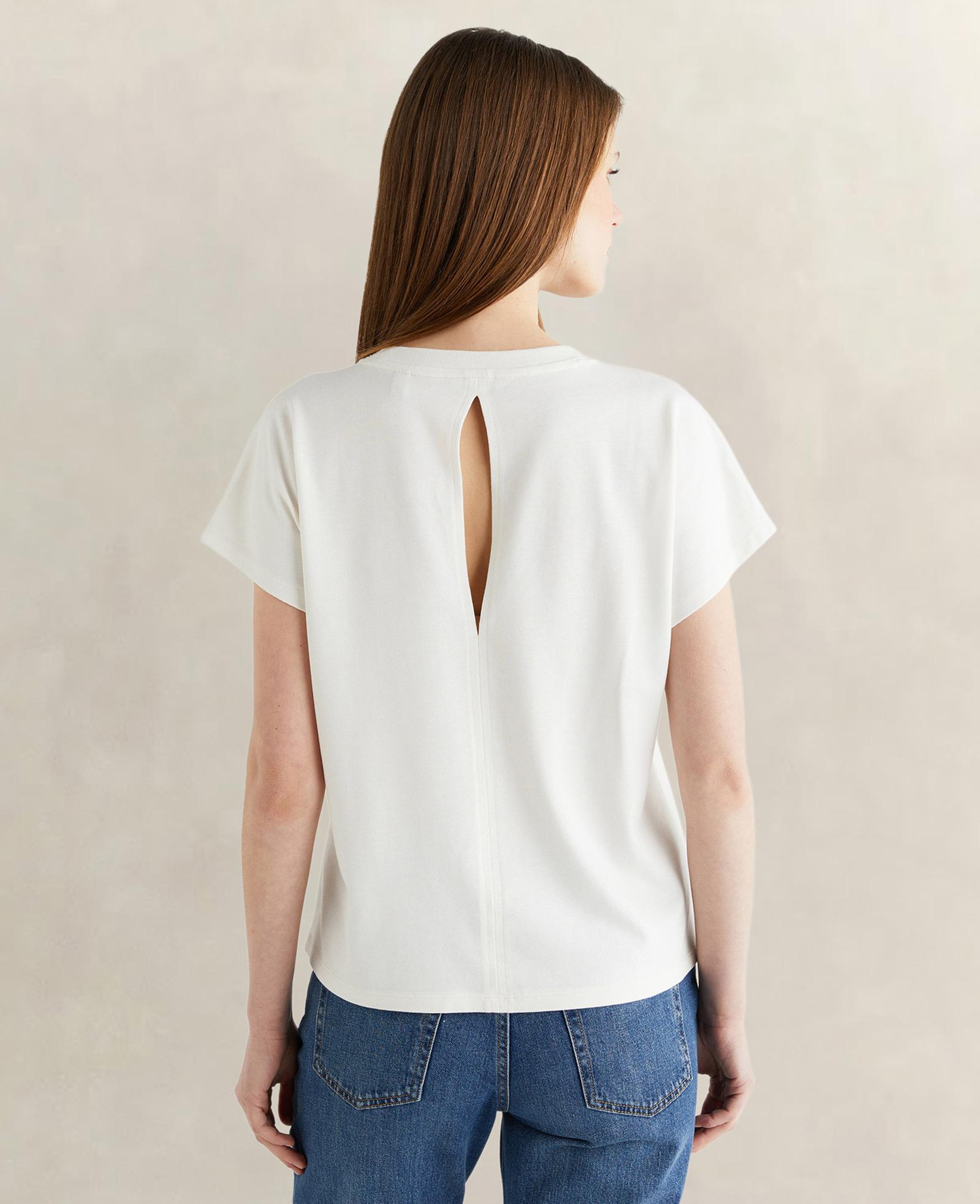 GANT Kadın Beyaz Bisiklet Yaka Regular Fit T-Shirt