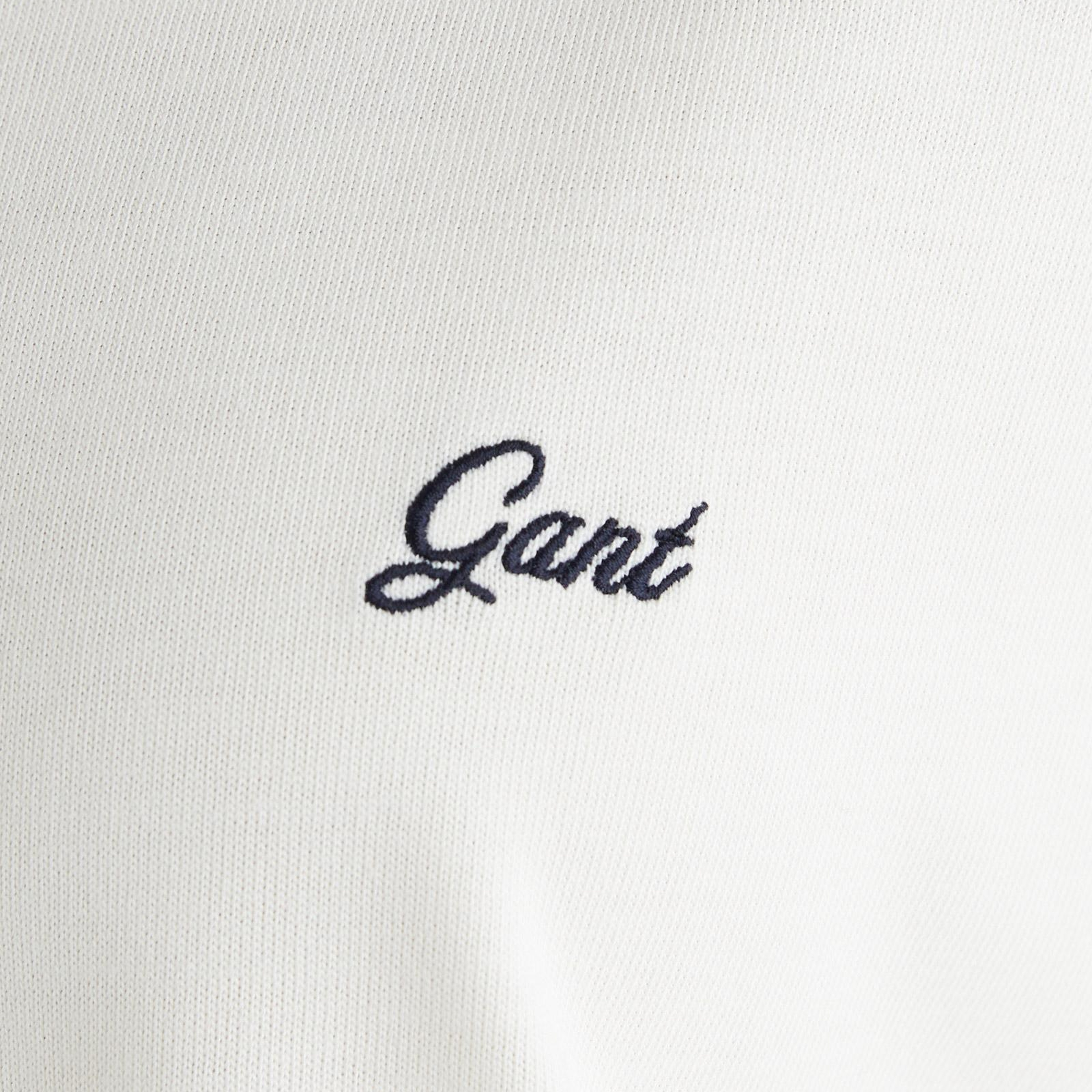 GANT Kadın Beyaz Bisiklet Yaka Regular Fit T-Shirt