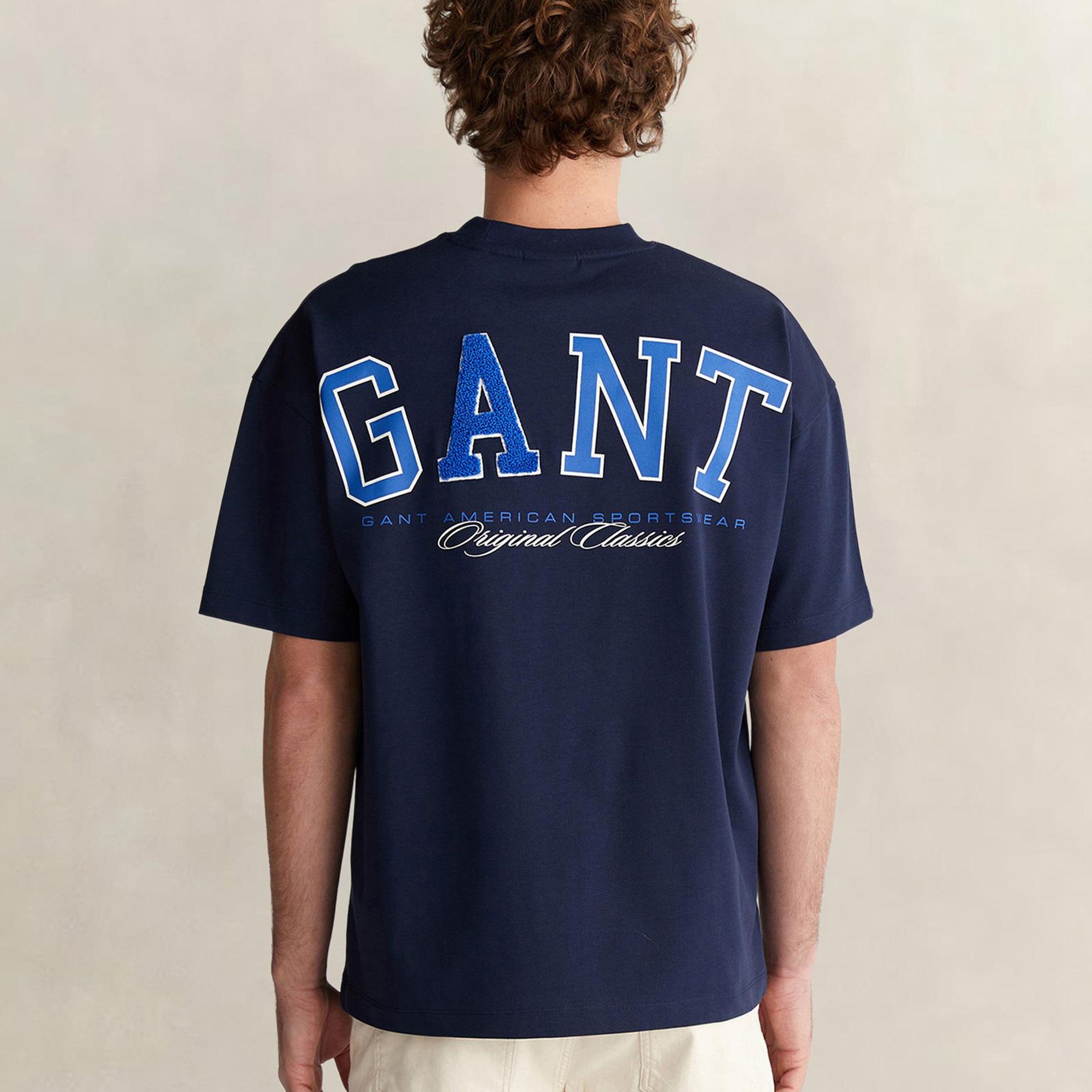 GANT Erkek Lacivert Kısa Kollu T-Shirt