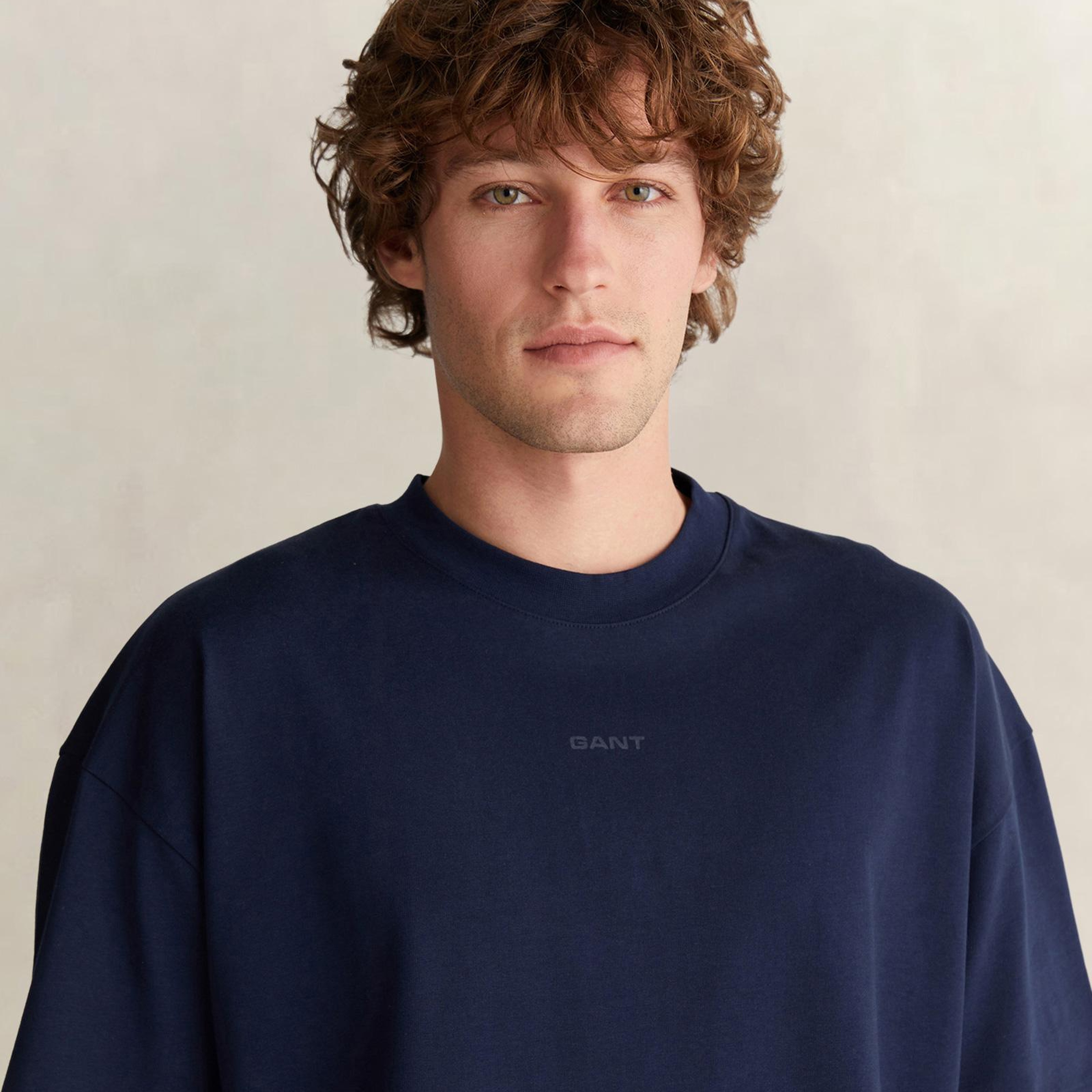 GANT Erkek Lacivert Kısa Kollu T-Shirt
