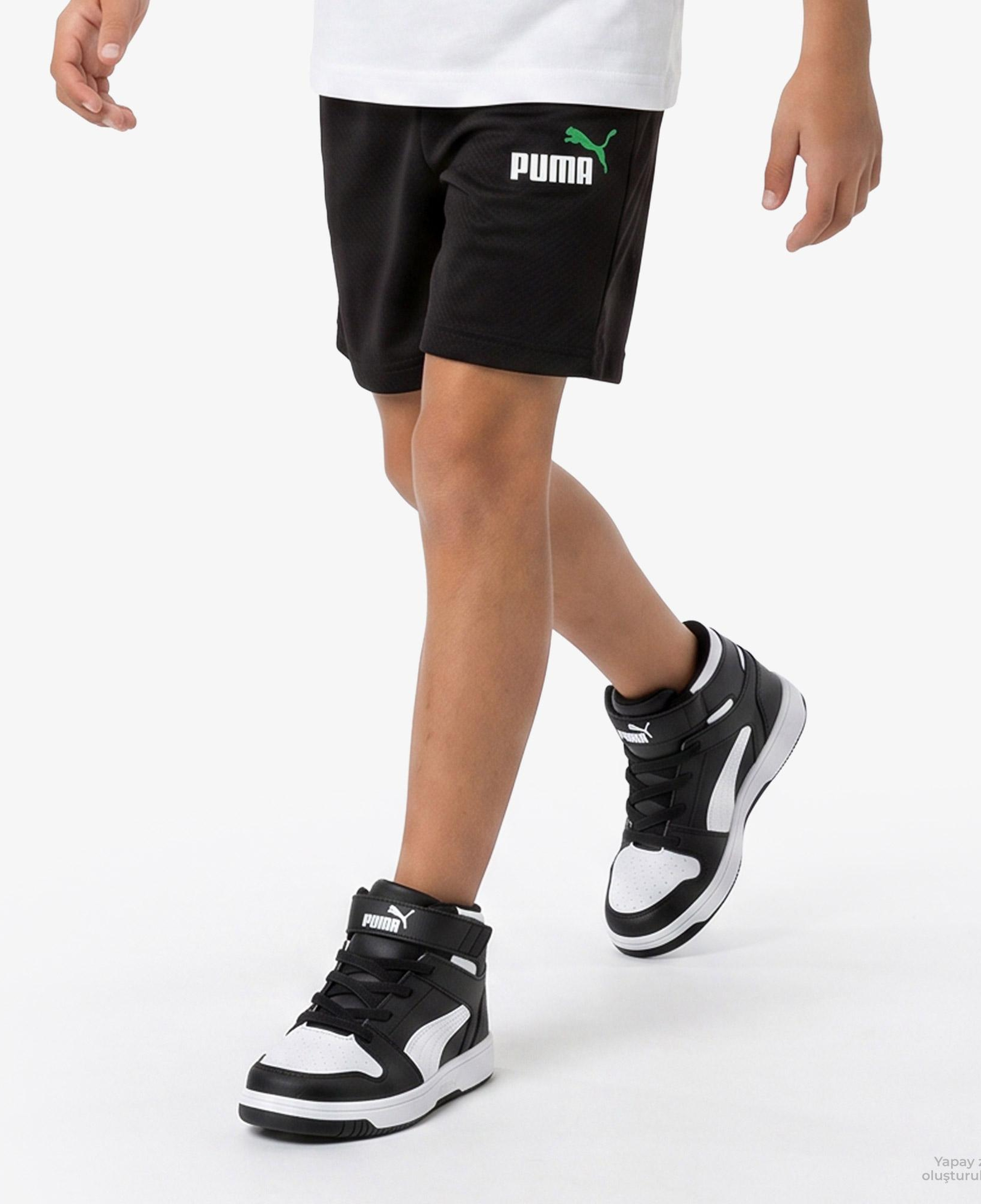 Puma Essentials Çocuk Siyah Şort Takımı