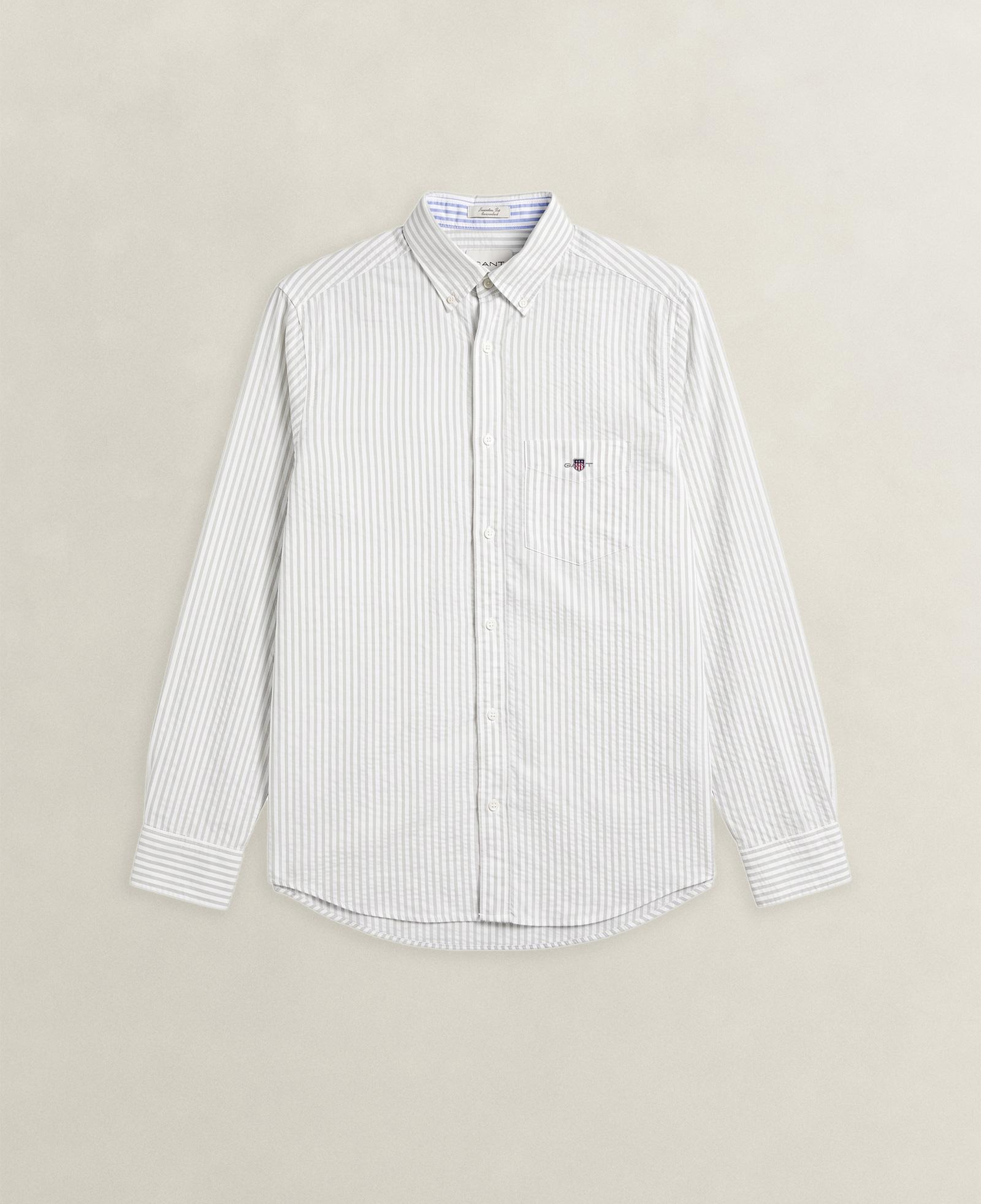 GANT Erkek Yeşil Regular Fit Çizgili Logolu Gömlek