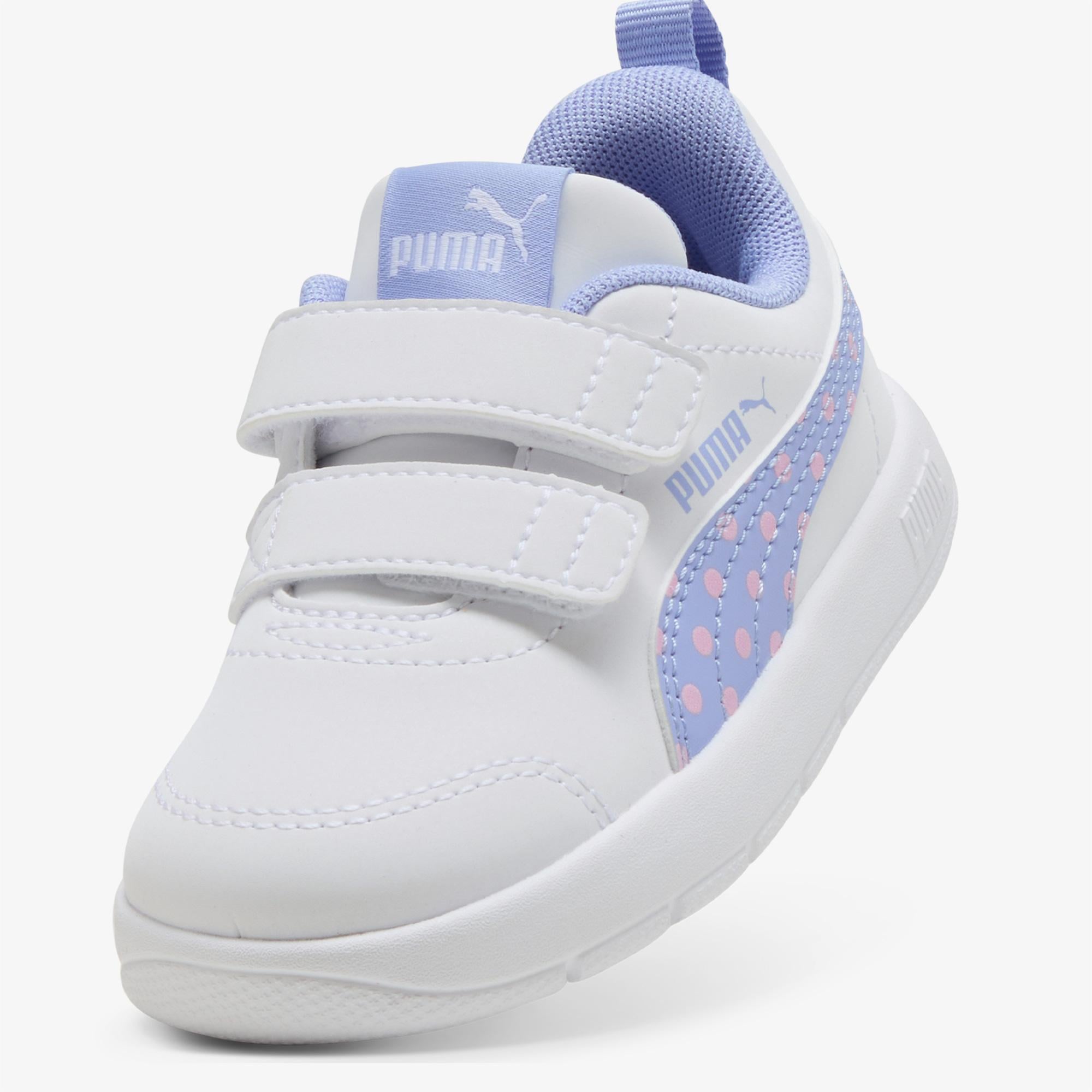 Puma Courtflex V3 Dotty V Çocuk Beyaz Spor Ayakkabı