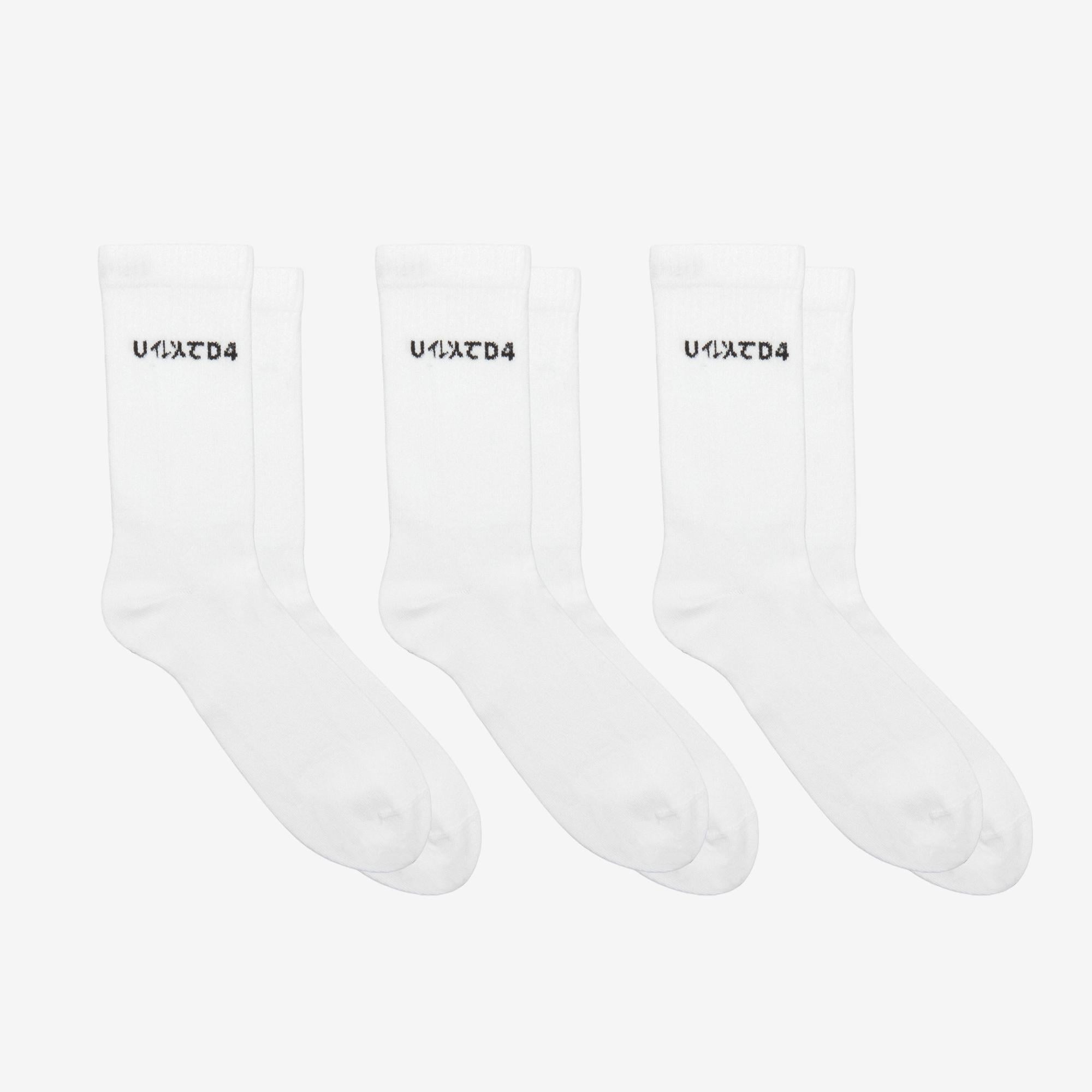 United4 Unisex Beyaz 2'li Çorap