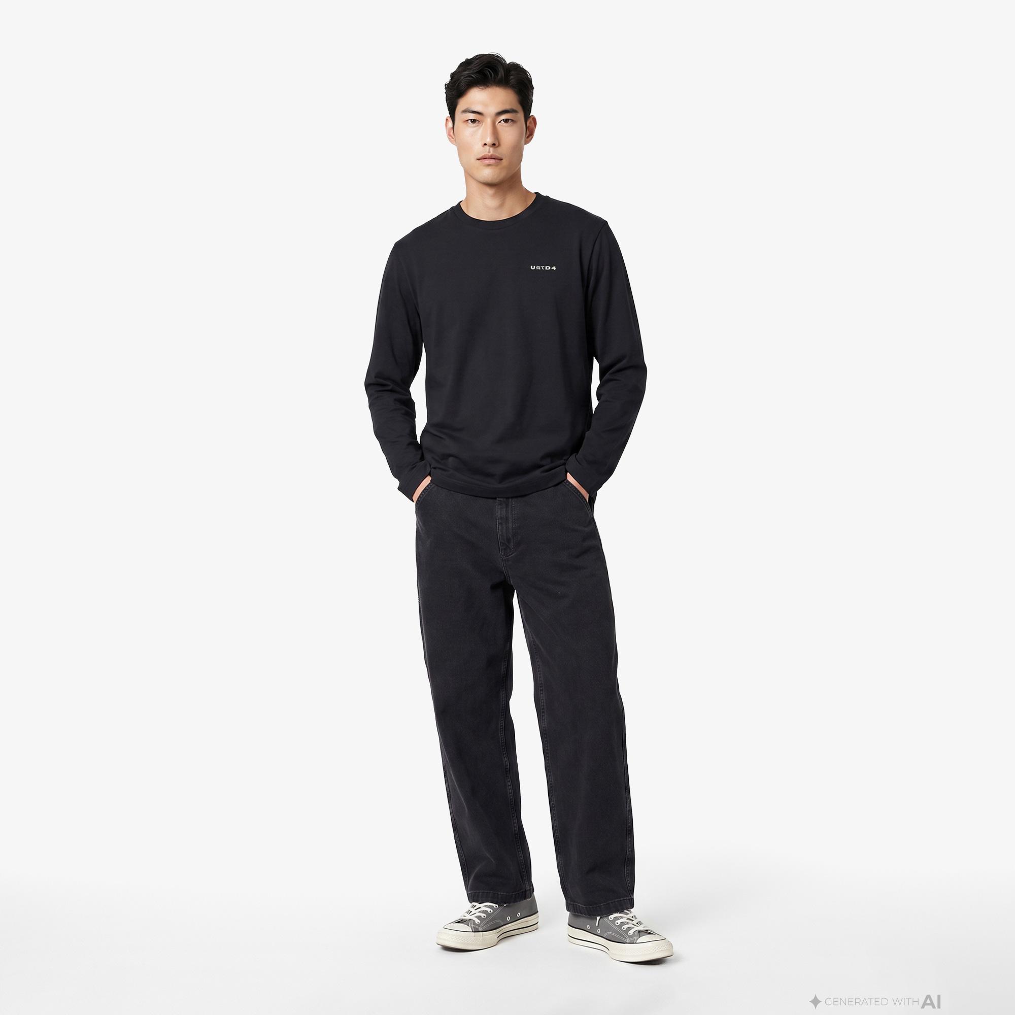 UNITED4 Regular Fit Erkek Siyah T-Shirt