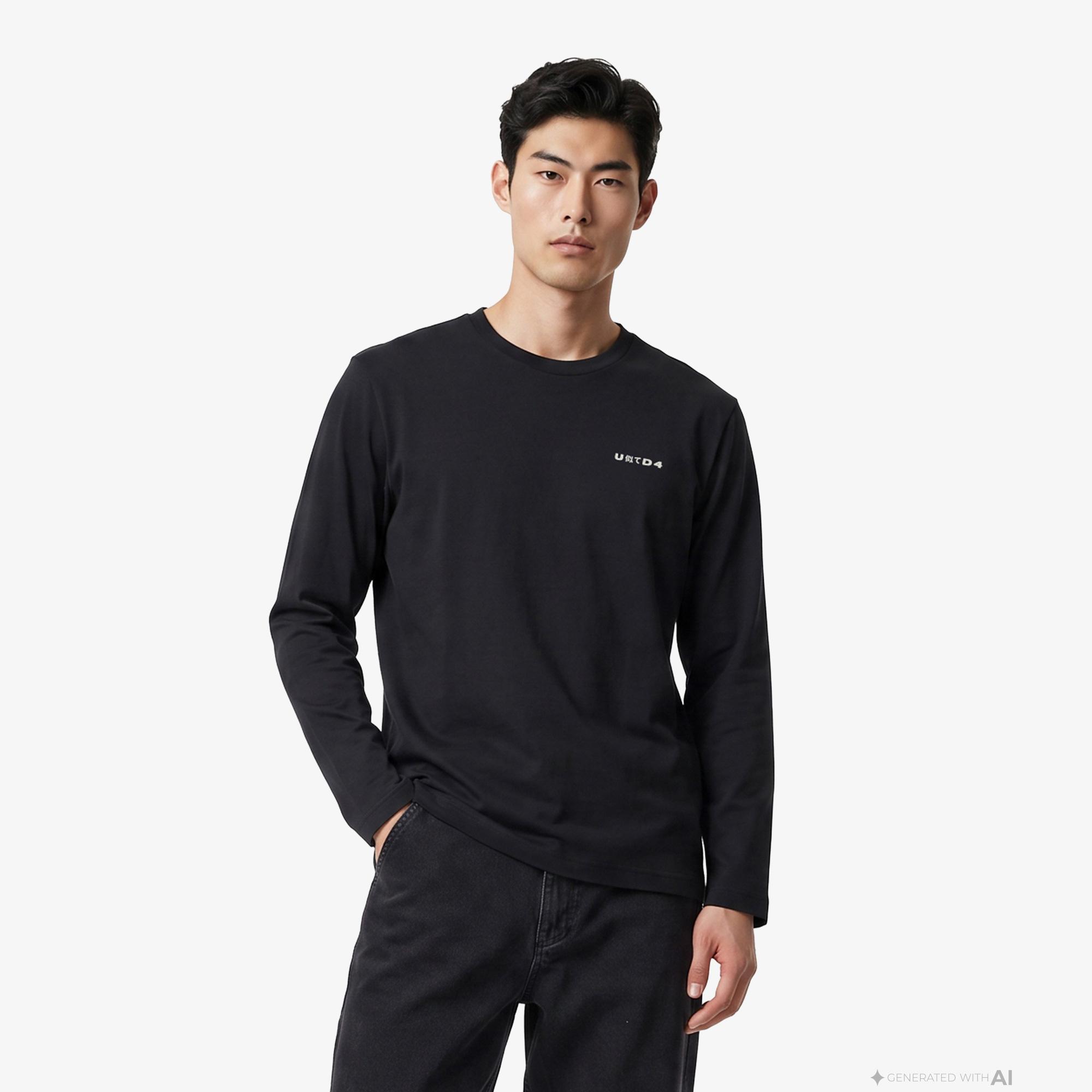 UNITED4 Regular Fit Erkek Siyah T-Shirt