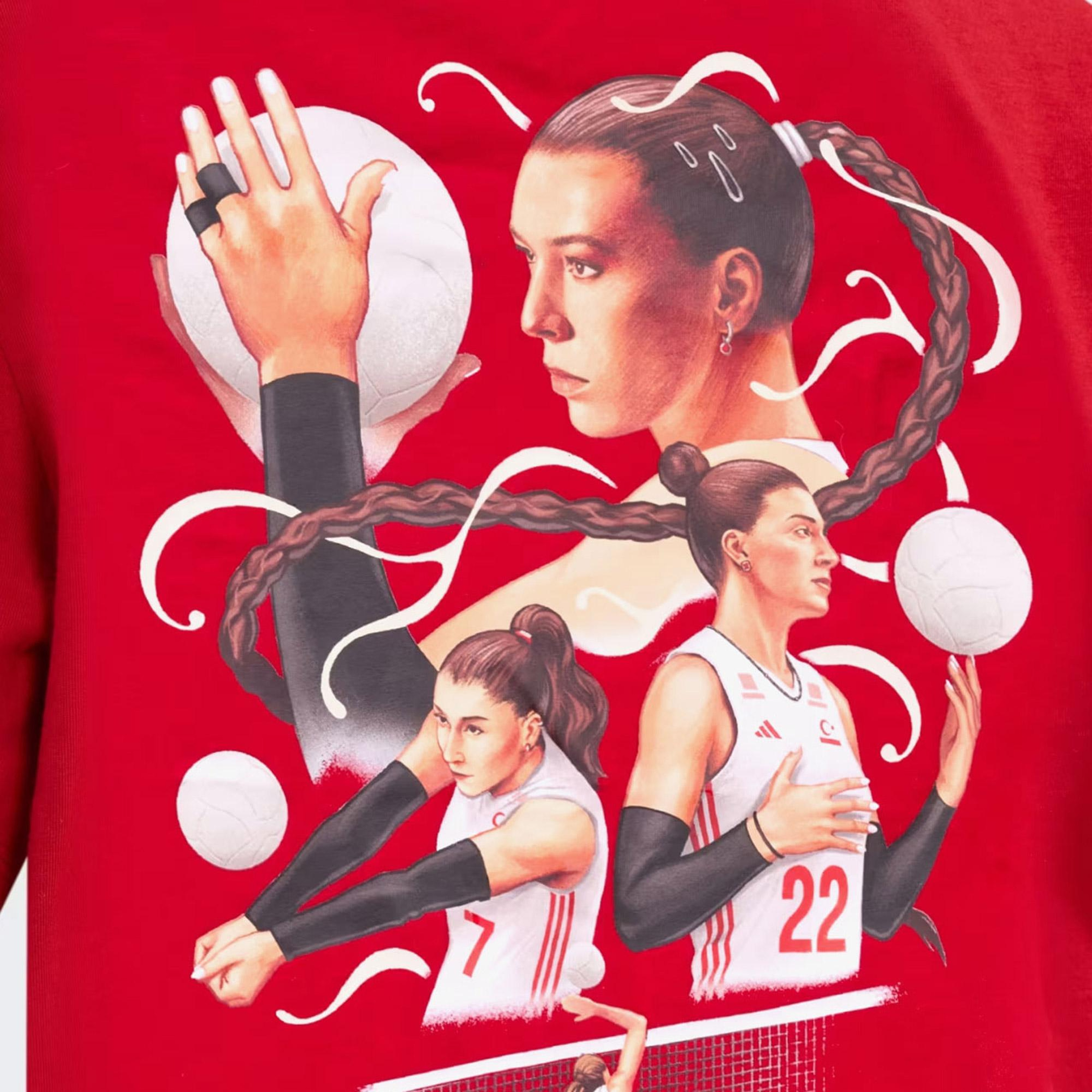 adidas Filenin Sultanları Çocuk Grafik Kırmızı T-Shirt
