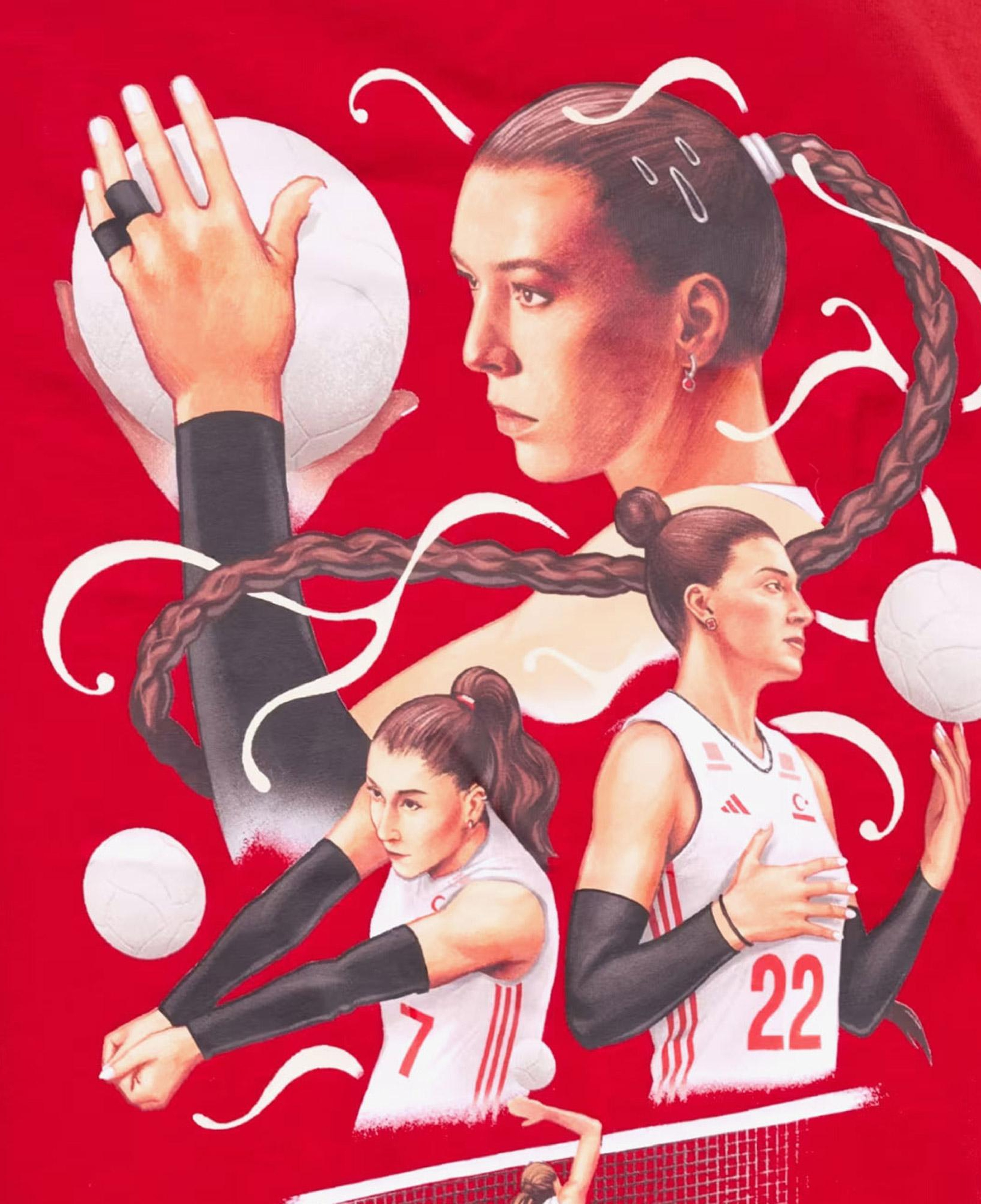 adidas Filenin Sultanları Çocuk Grafik Kırmızı T-Shirt