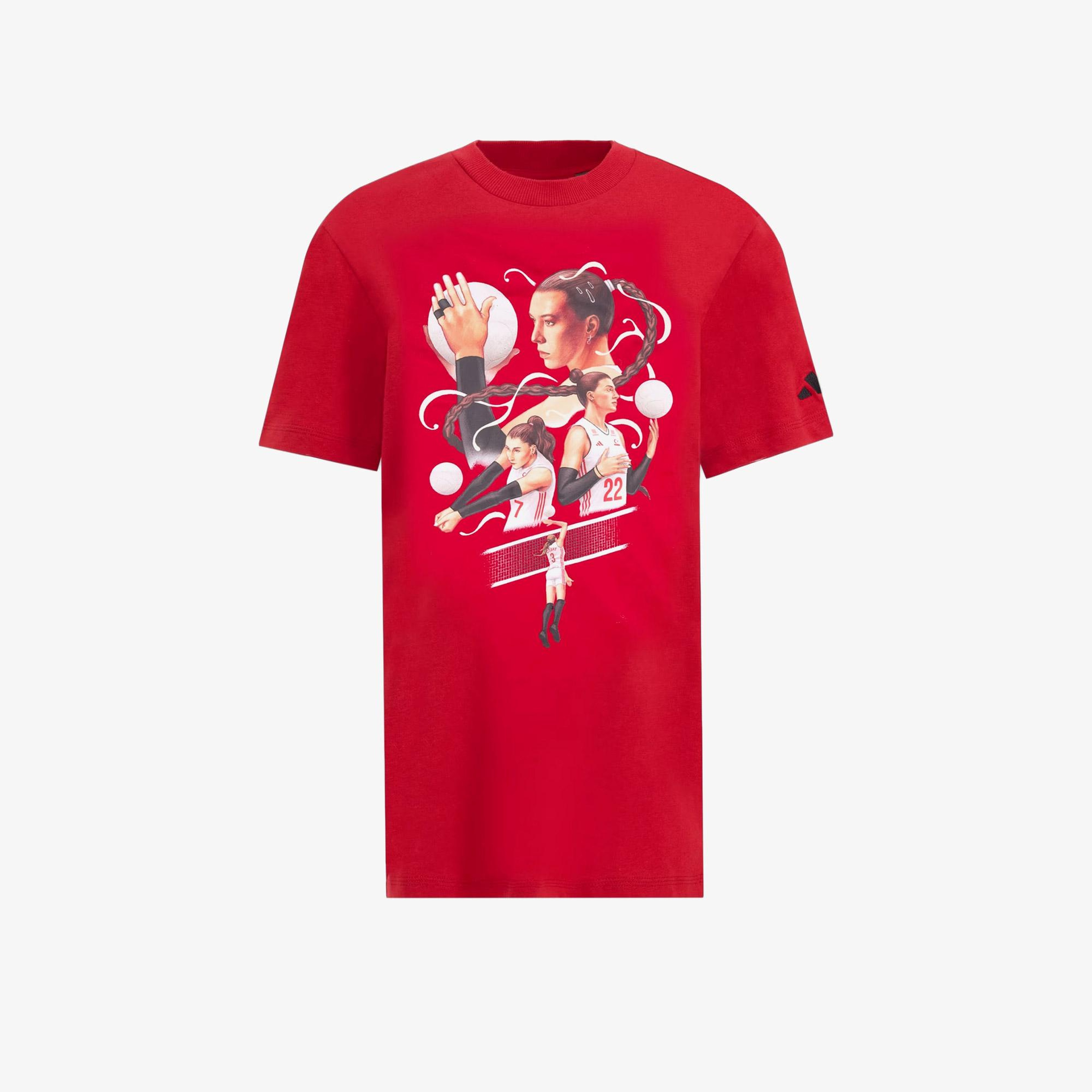 adidas Filenin Sultanları Çocuk Grafik Kırmızı T-Shirt