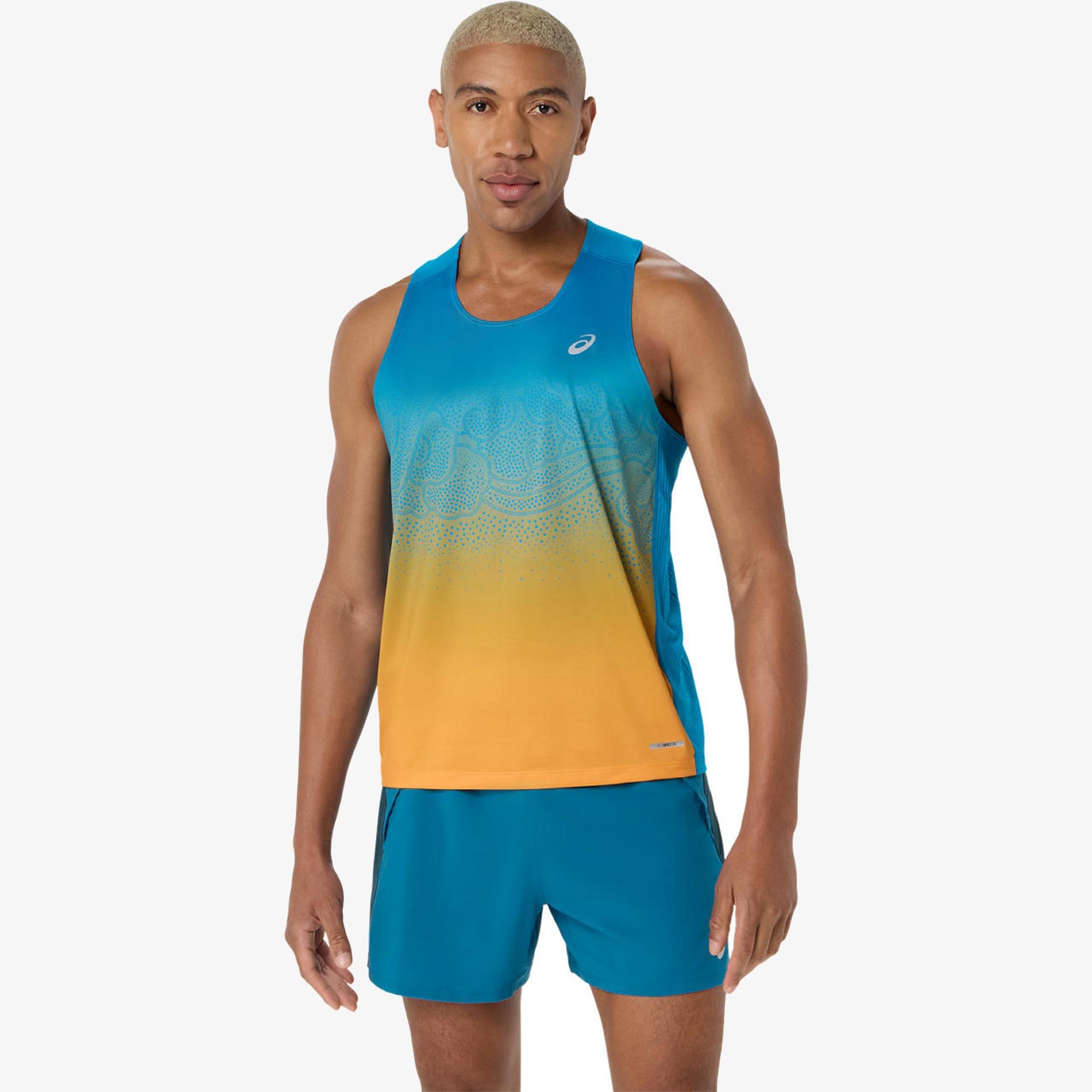 Asics Road Fade Singlet Erkek Siyah Koşu T-Shirt