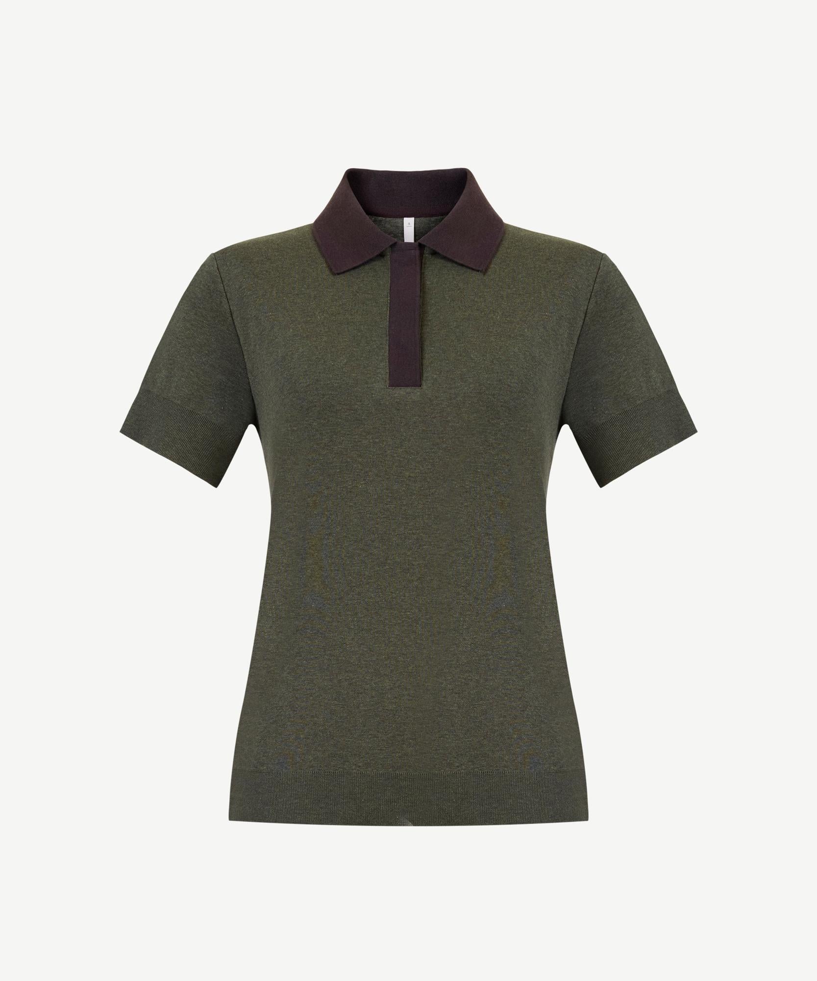YARGICI Pamuk Regular Polo Yaka Kısa Kol Kazak