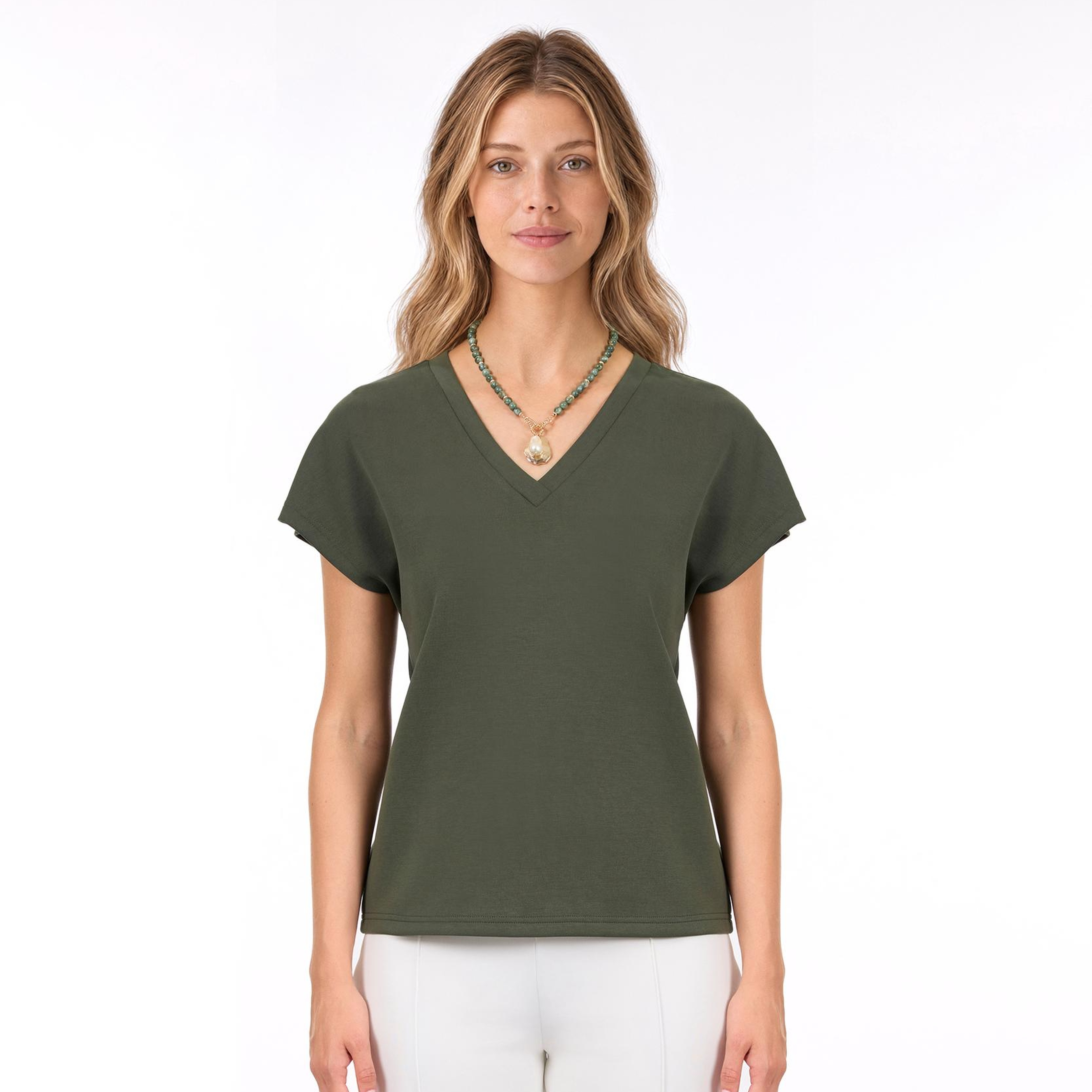 YARGICI Regular V Yaka Kısa Kol T-shirt