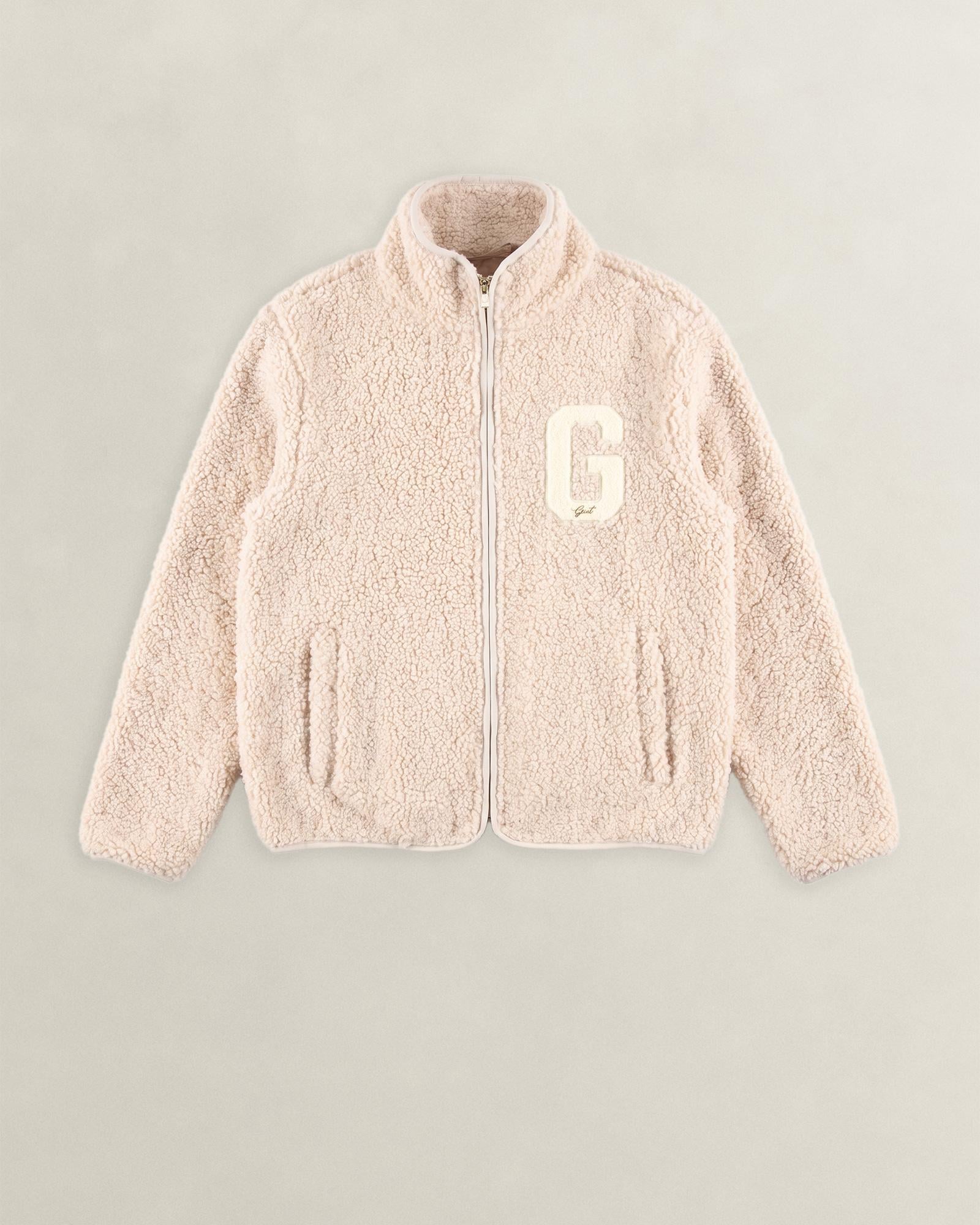 GANT Kadın Krem Regular Fit Peluş Ceket