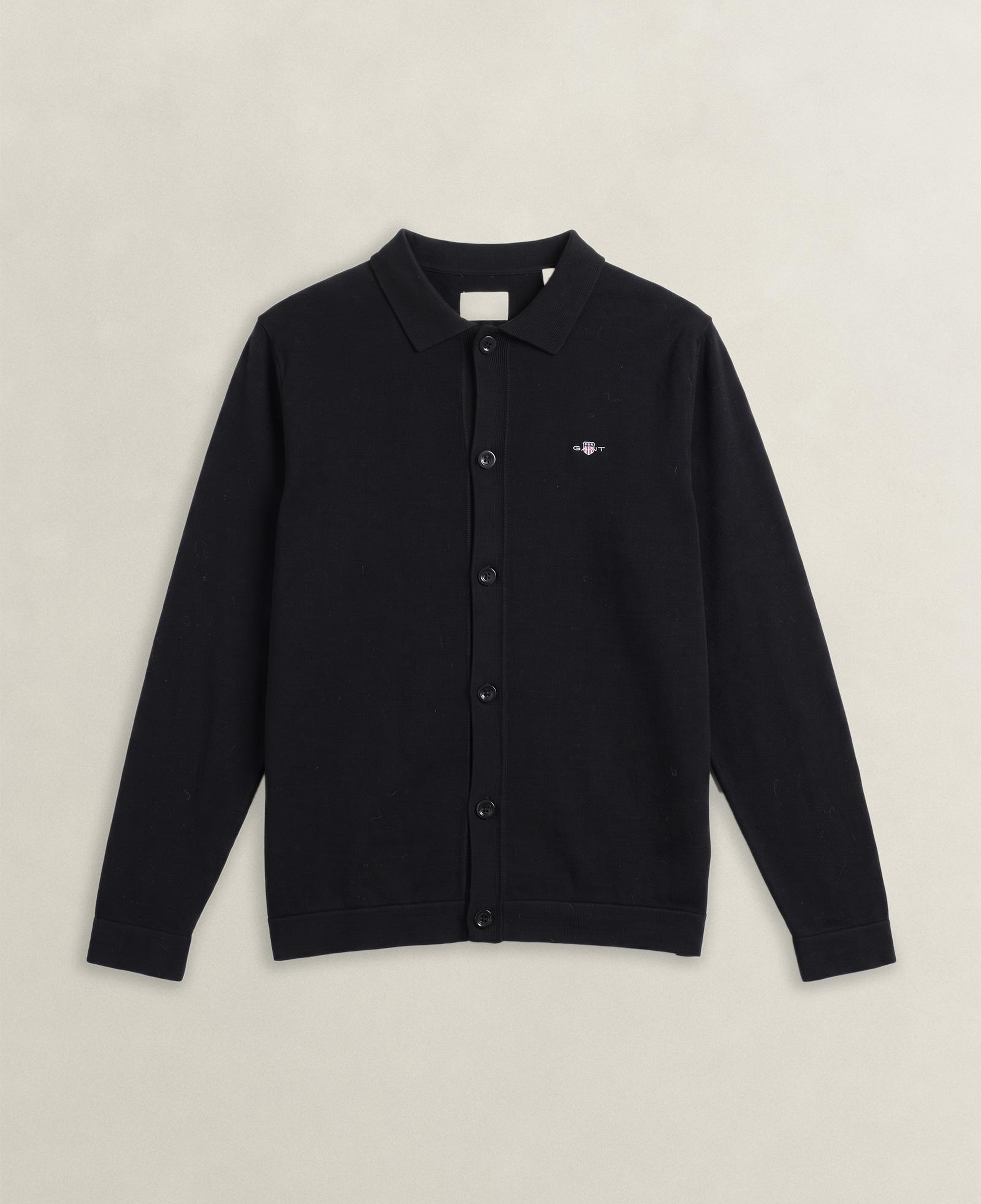 GANT Erkek Siyah Regular Fit %100 Pamuk Kazak