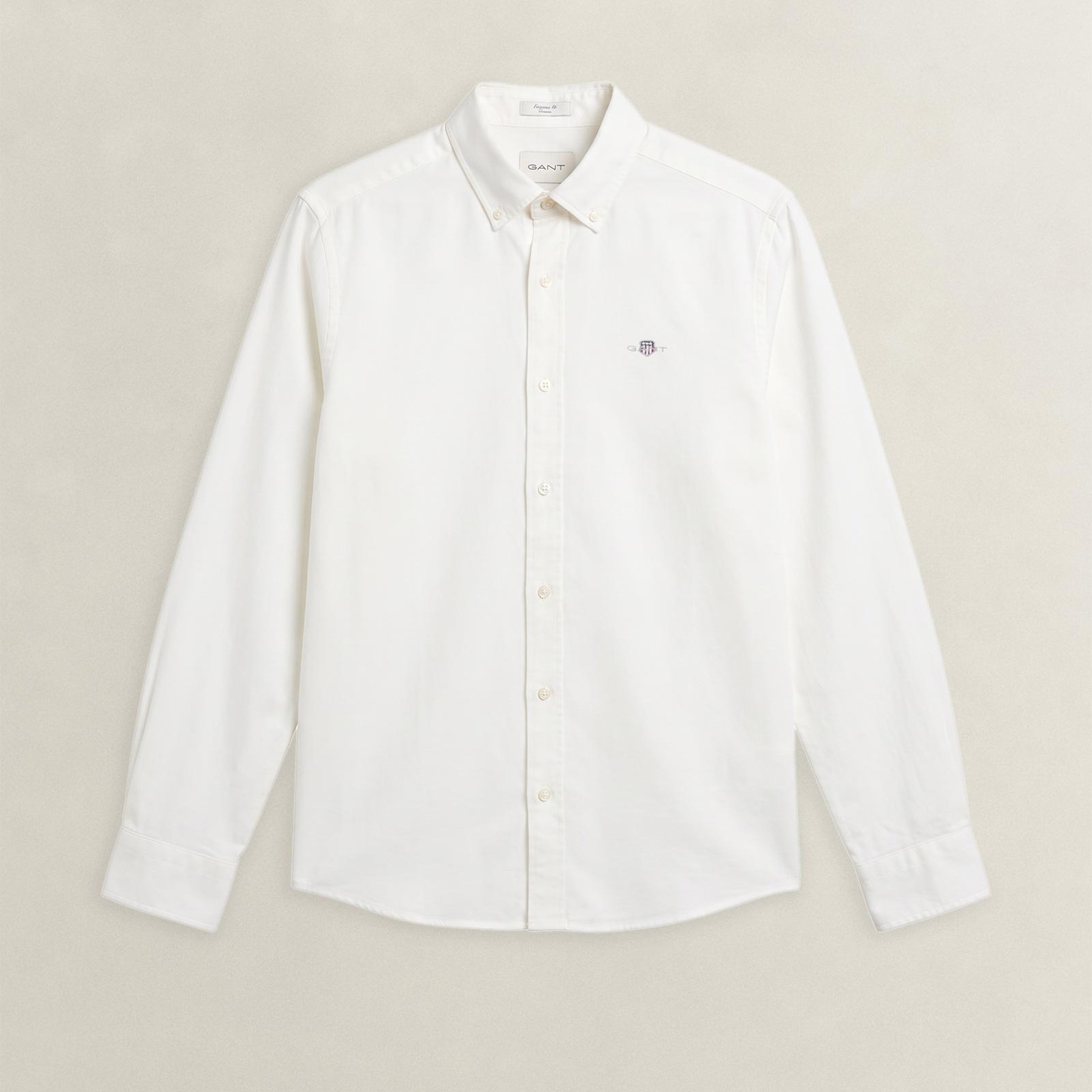 GANT Erkek Krem Regular Fit Gömlek