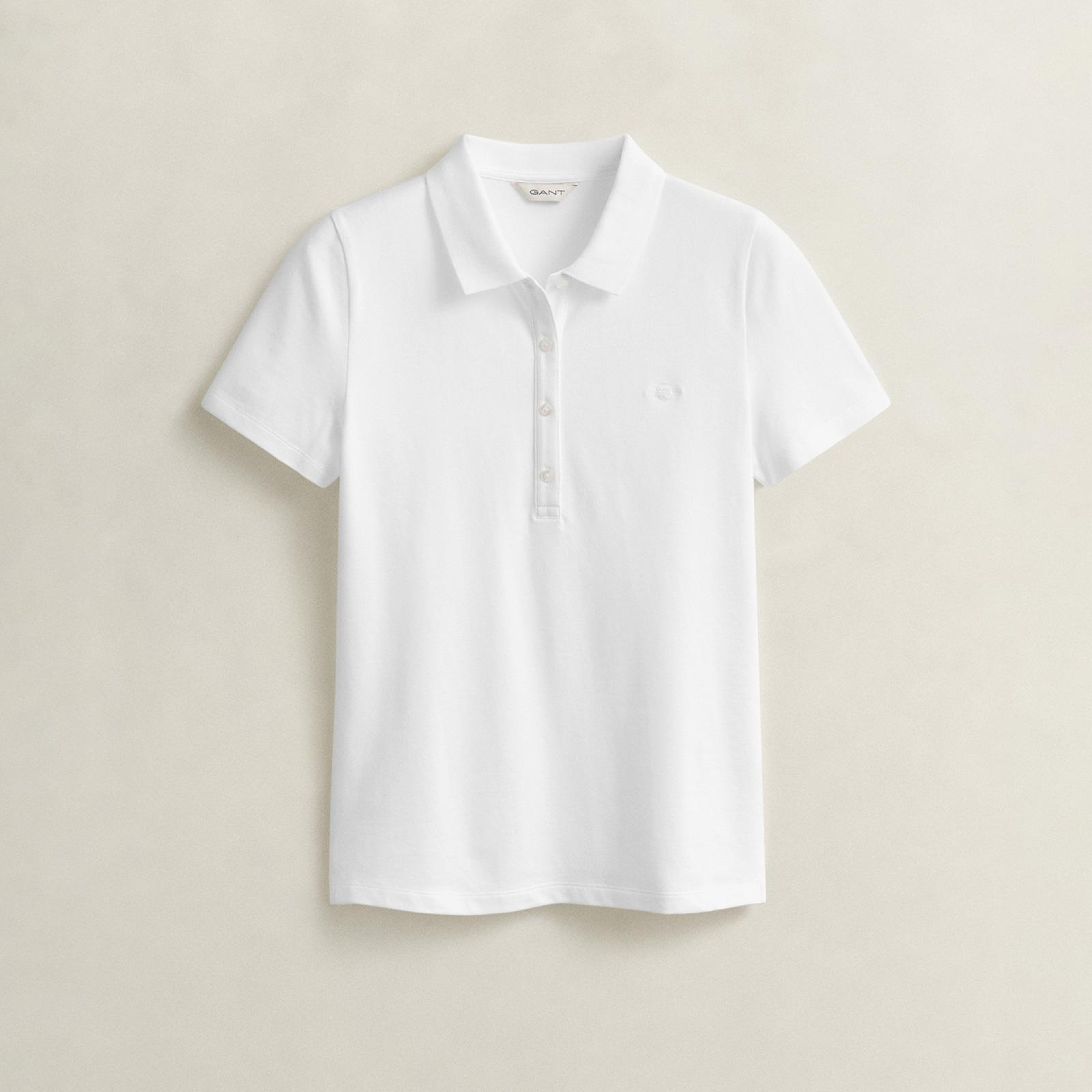 GANT Kadın Beyaz Slim Fit Polo