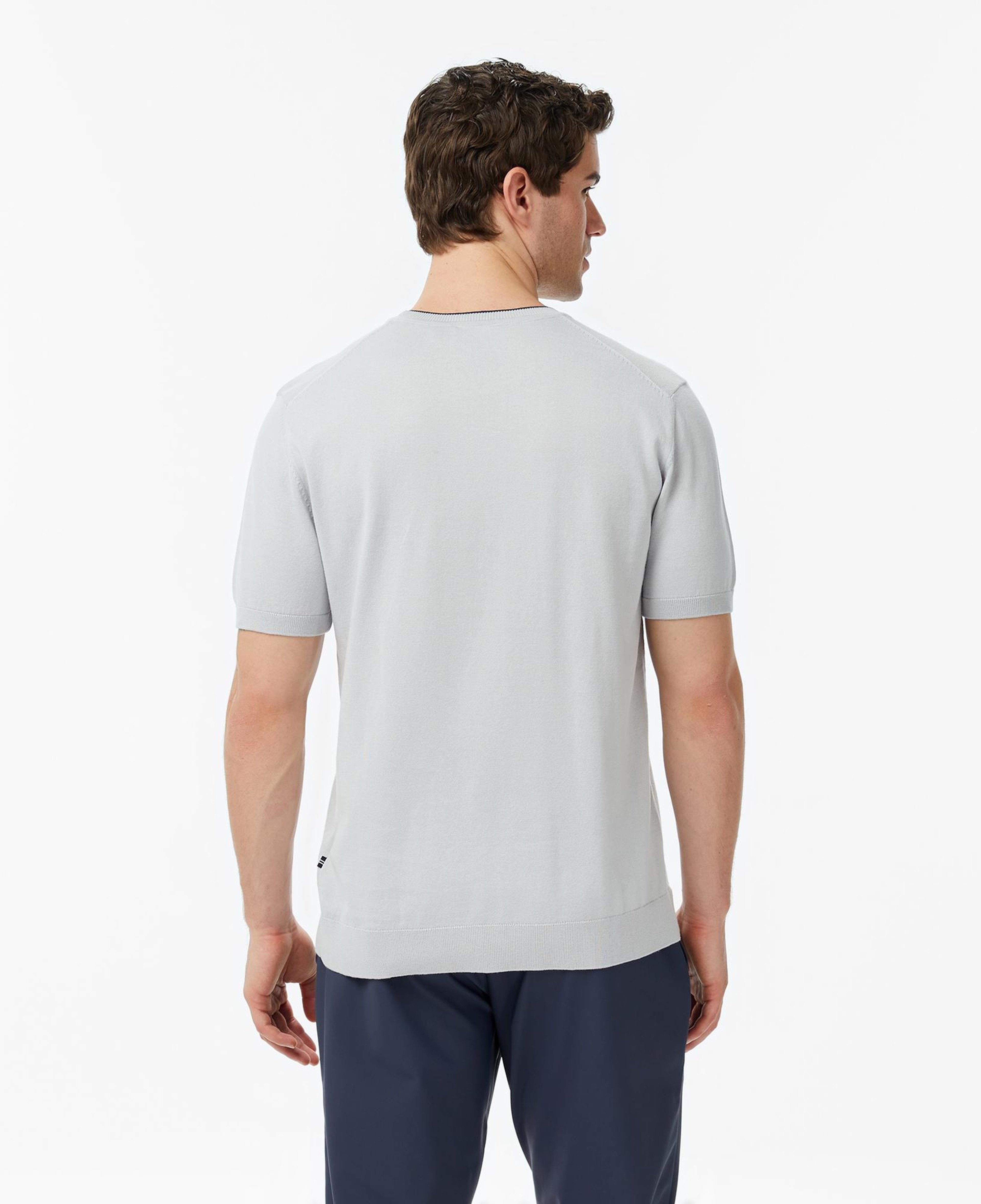 Nautica Erkek Gri Regular Fit Kısa Kollu Triko