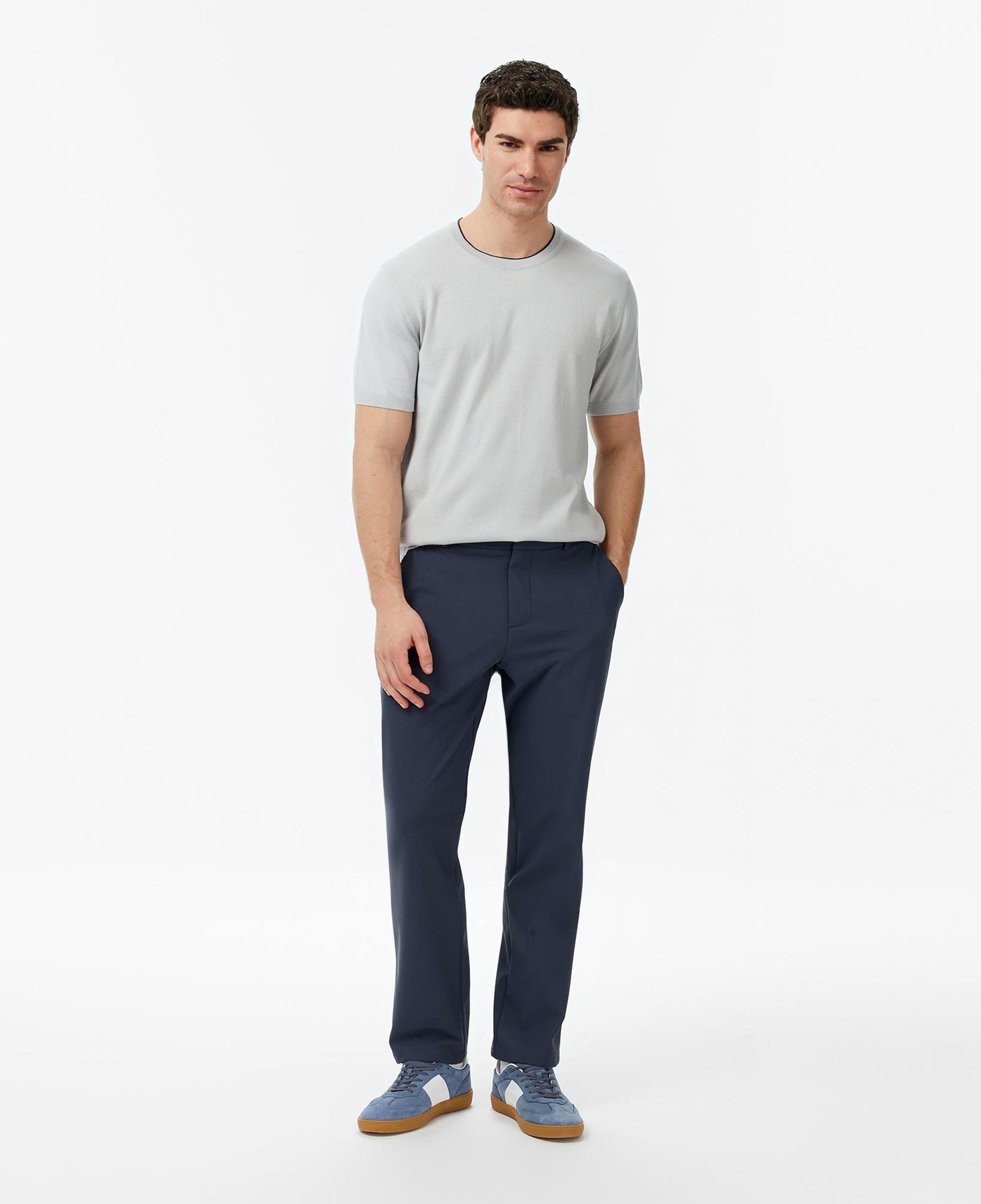Nautica Erkek Gri Regular Fit Kısa Kollu Triko