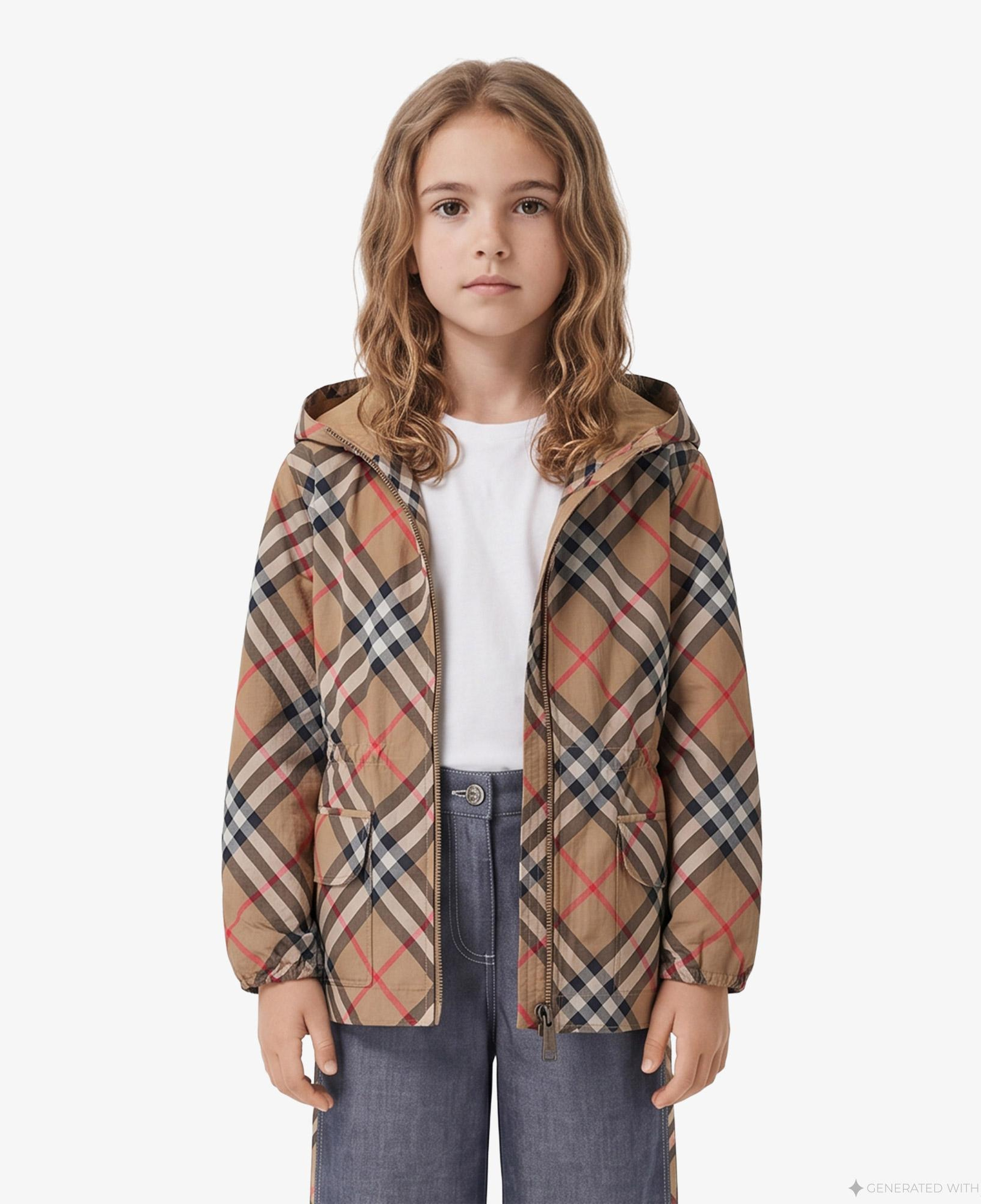 Burberry Bridget Nylon Çocuk Bej Mont