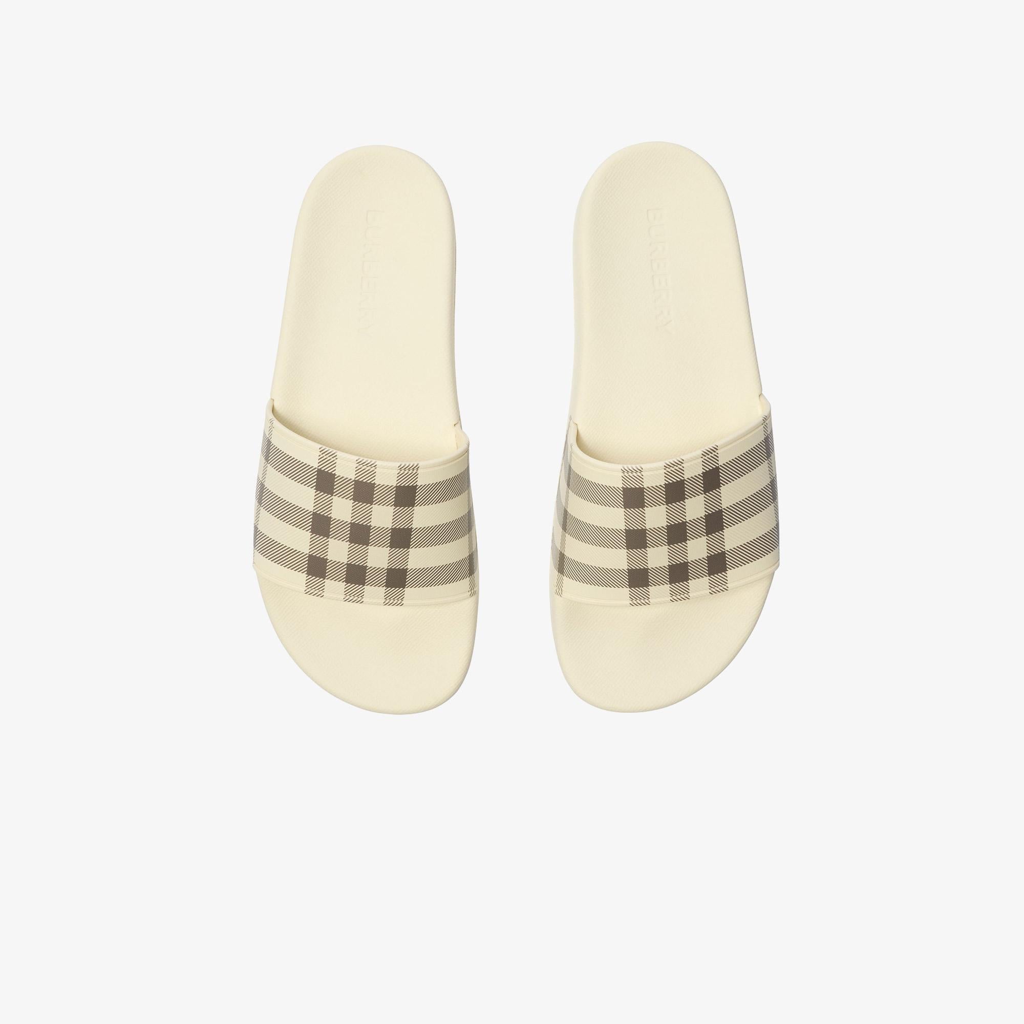 Burberry Furley Check Kadın Bej Terlik