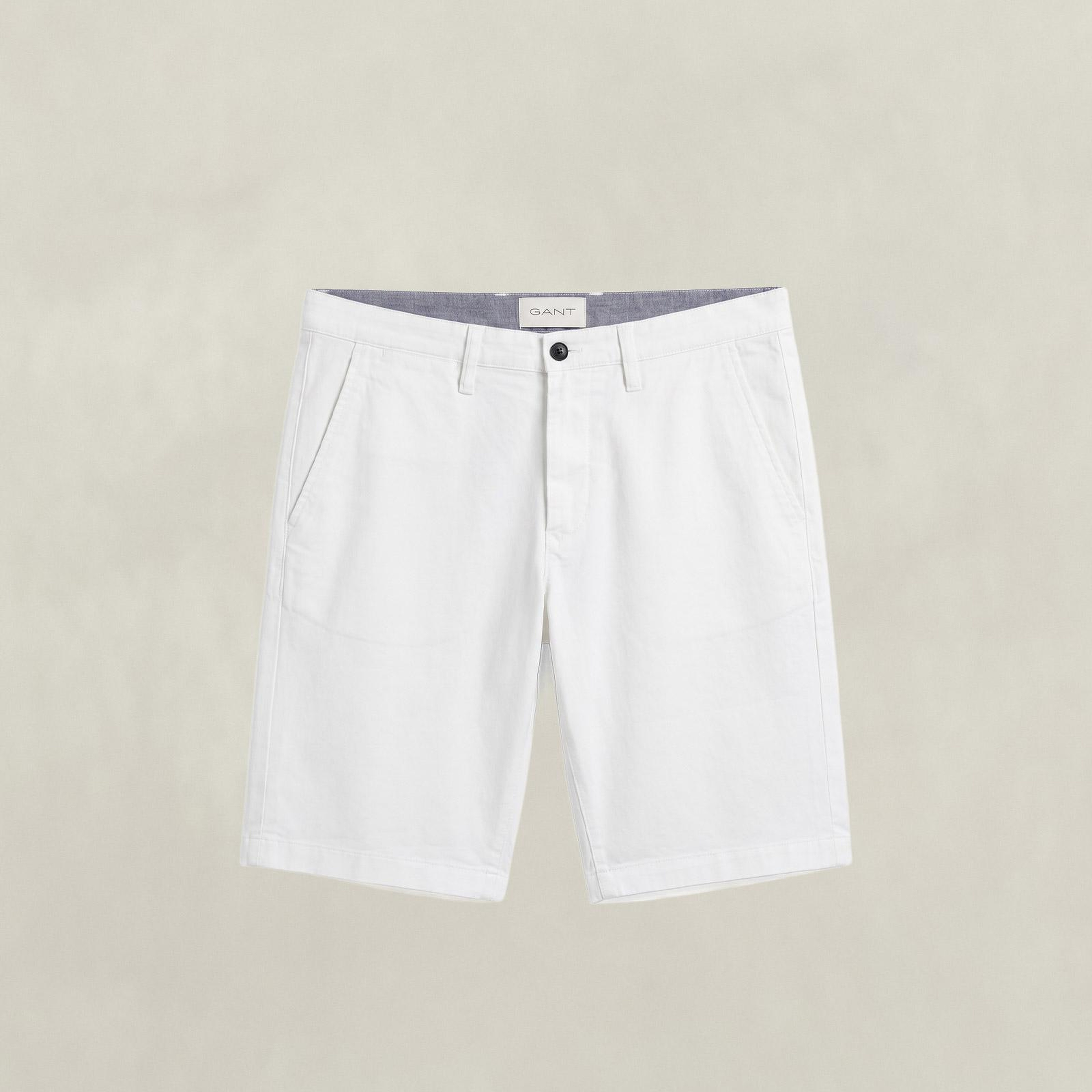 GANT Erkek Beyaz Relaxed Fit Chino Şort