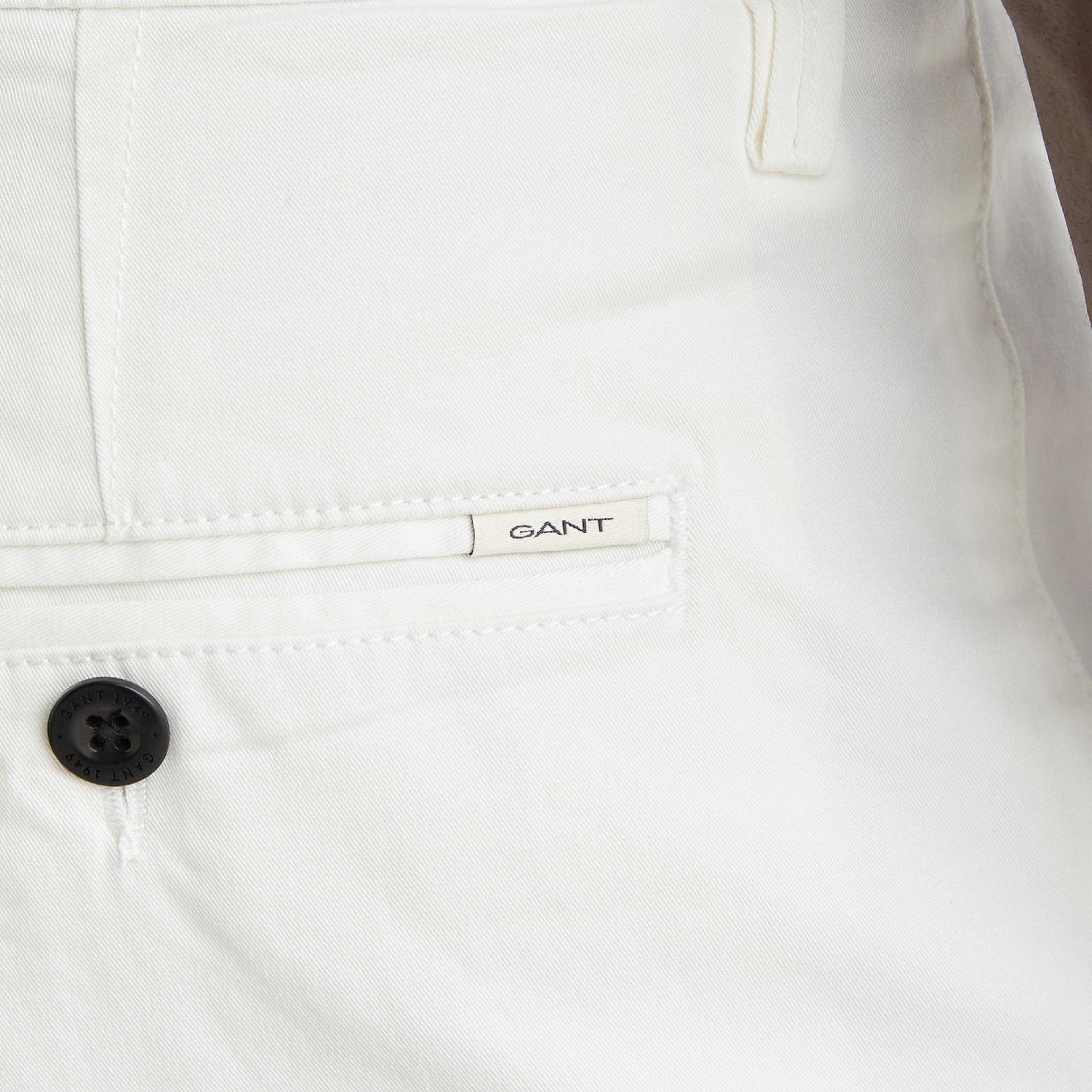 GANT Erkek Beyaz Relaxed Fit Chino Şort