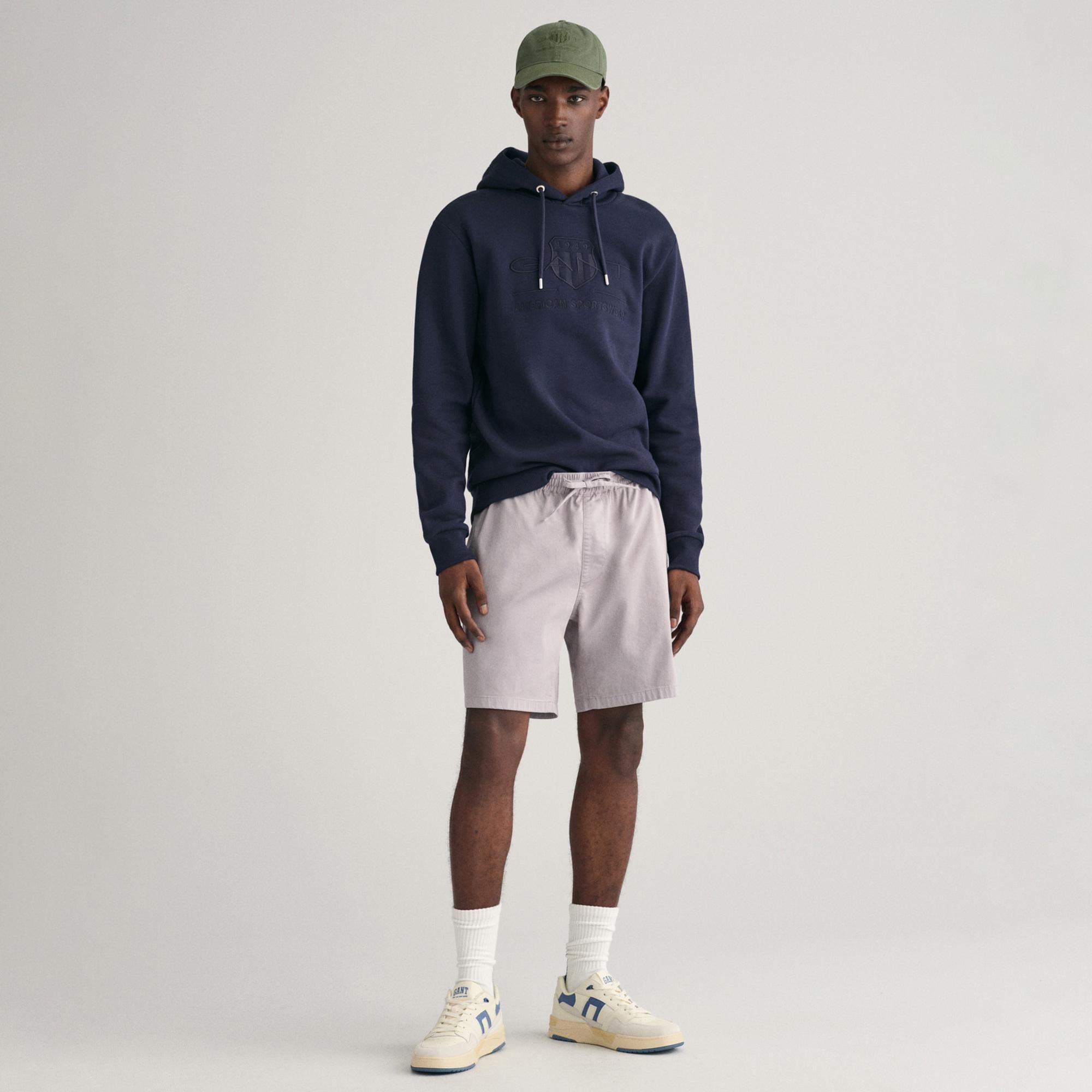 GANT Erkek Gri Regular Fit Logolu Şort