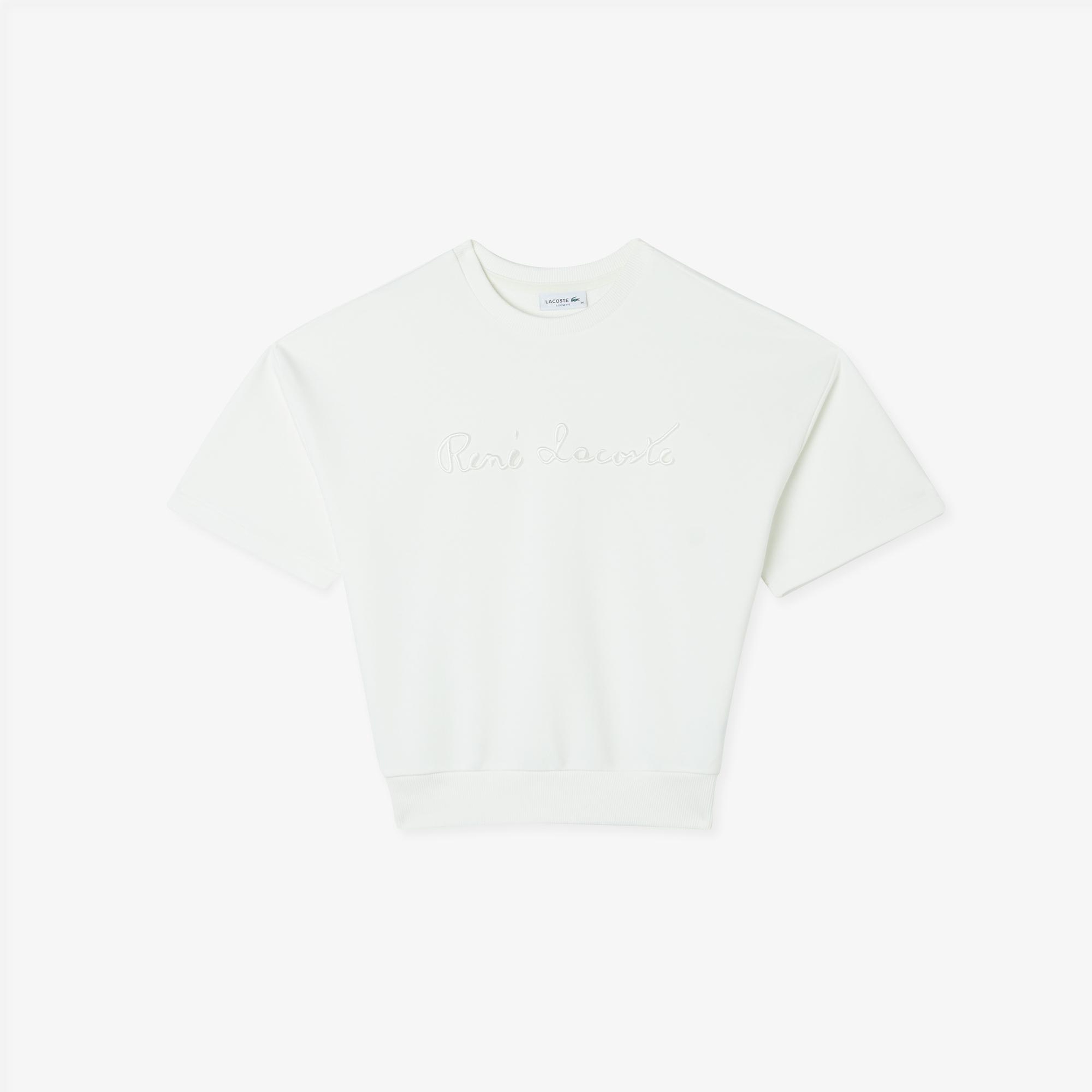 Lacoste Loose Fit Kadın Beyaz T-Shirt