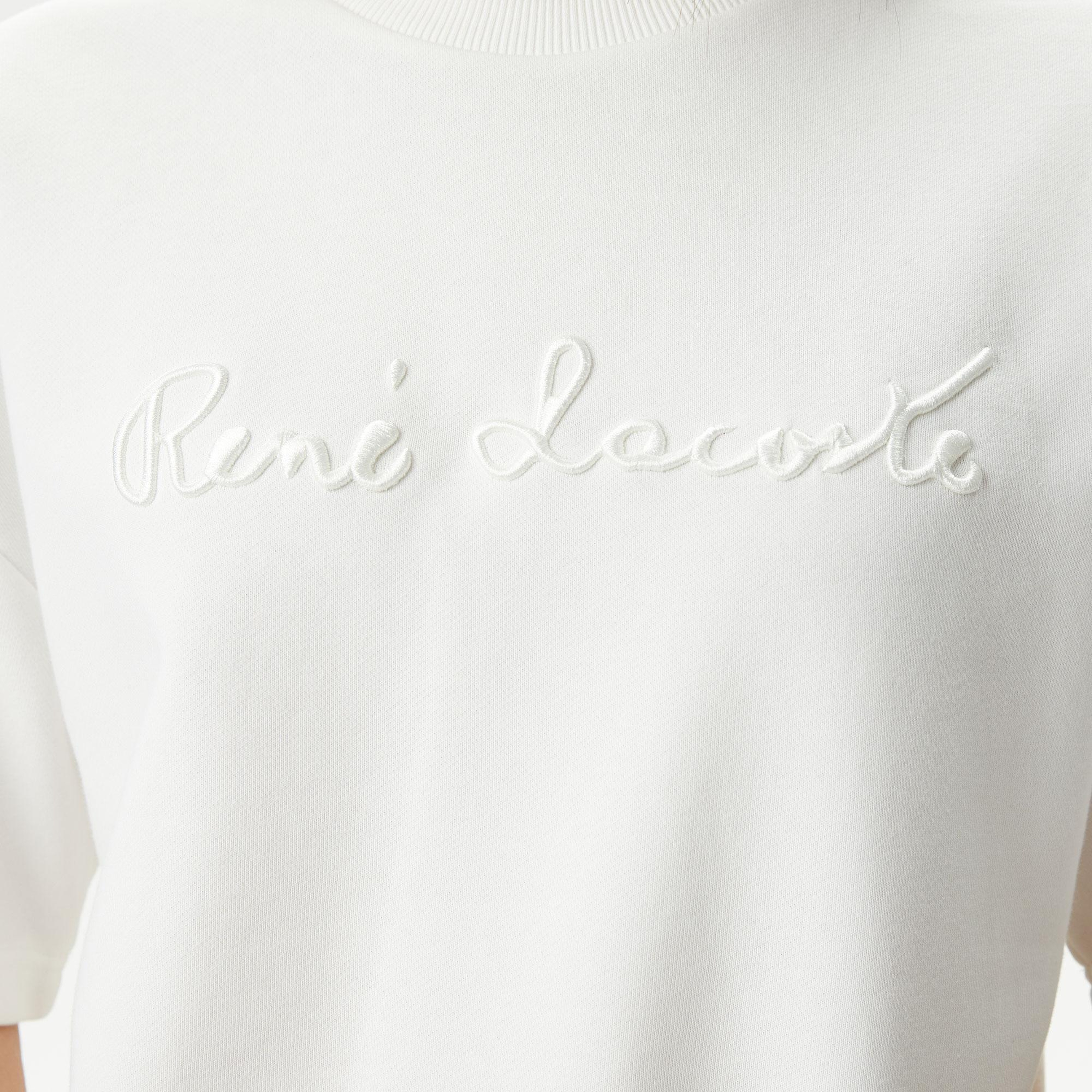 Lacoste Loose Fit Kadın Beyaz T-Shirt