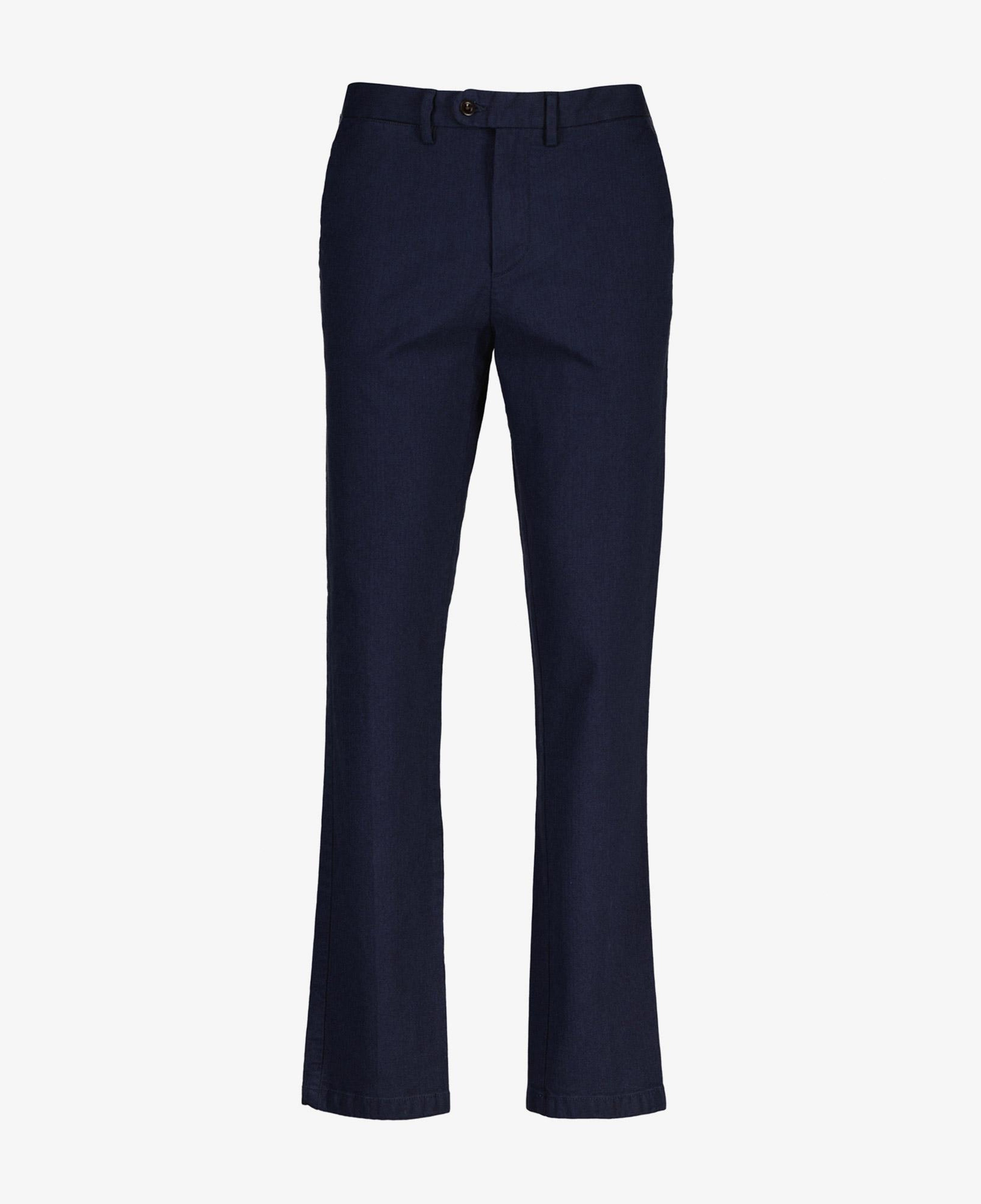 GANT Erkek Lacivert Slim Fit Casual Herringbone Pantolon