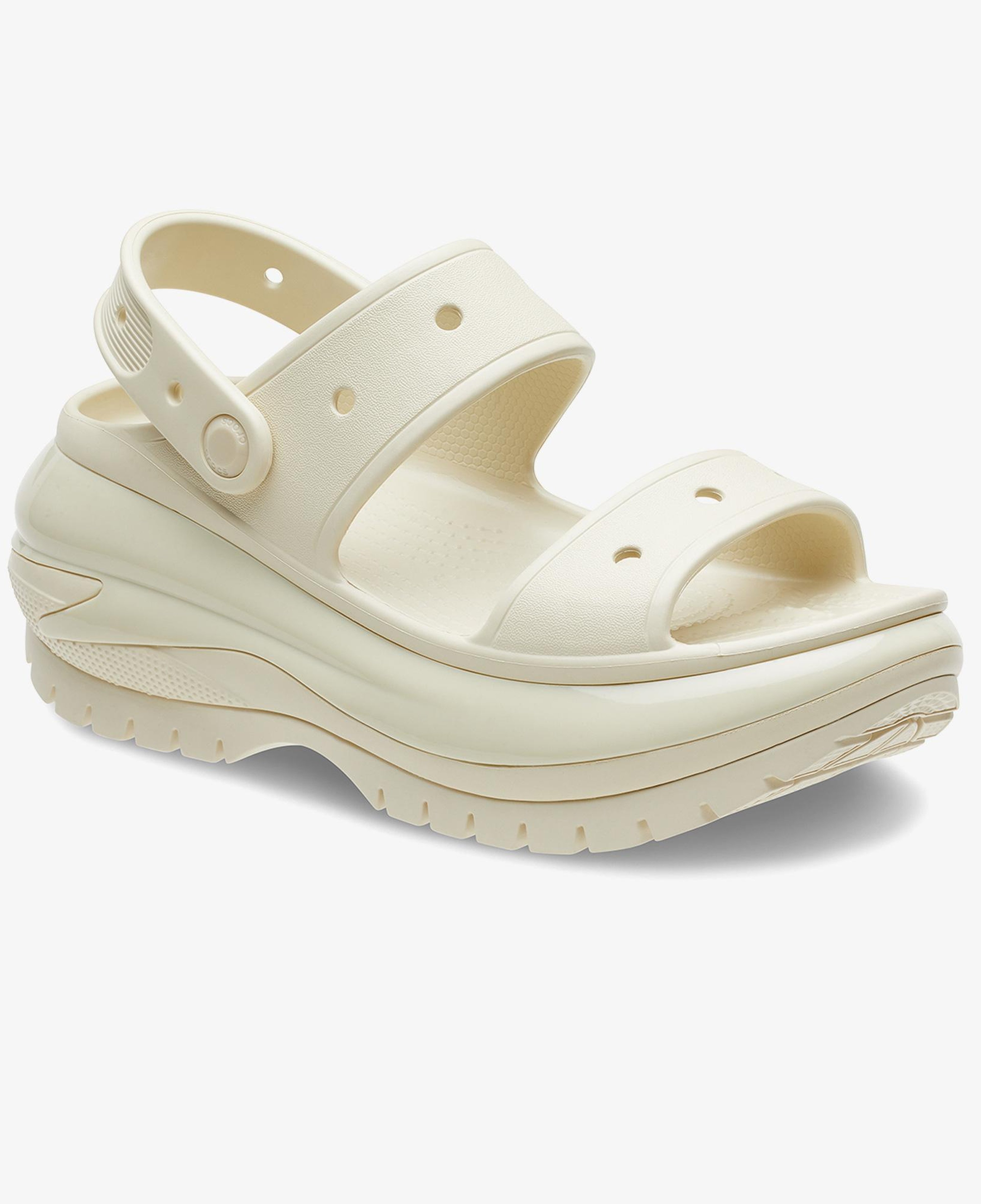 Crocs Classic Mega Crush Kadın Krem Sandalet