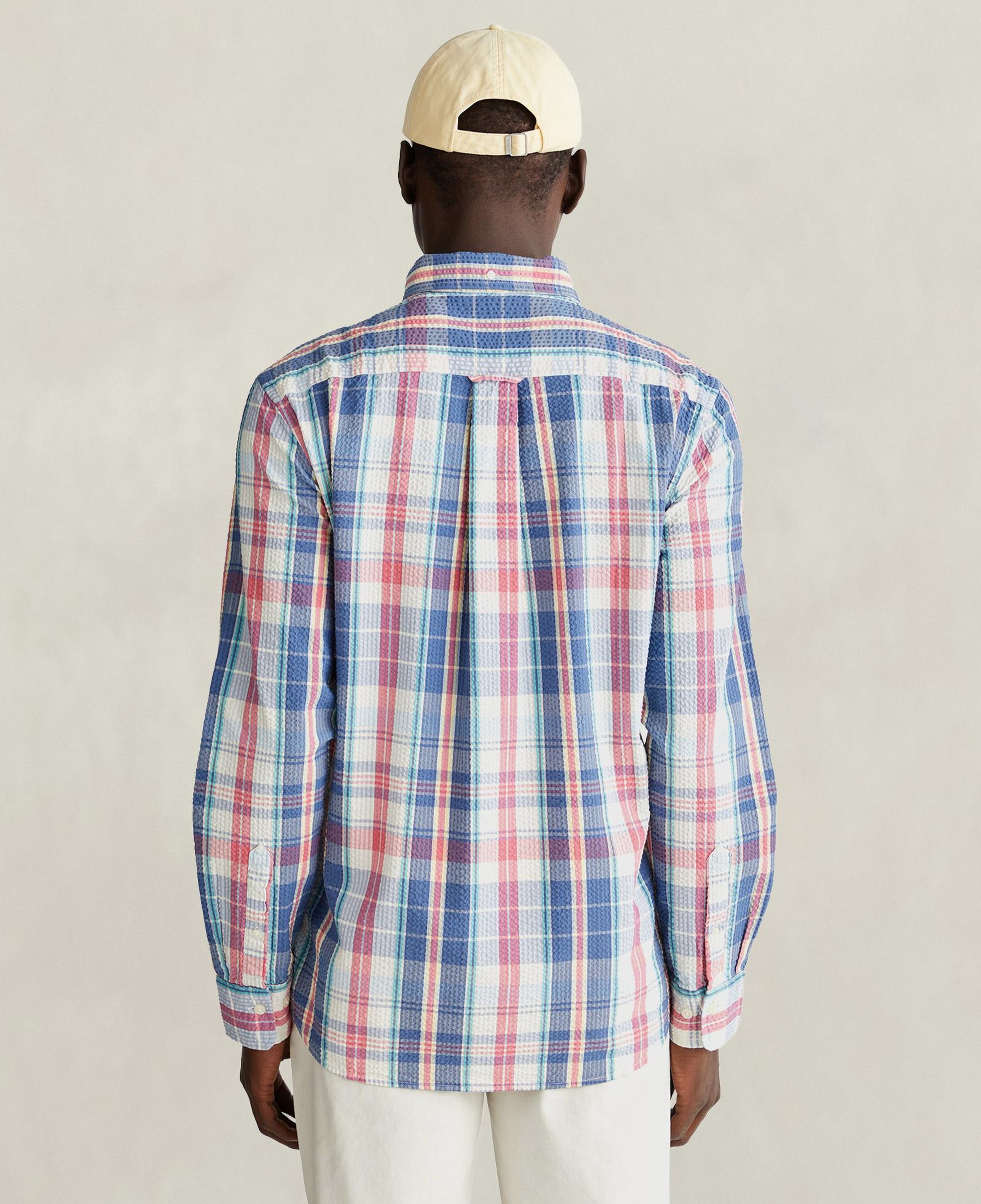 GANT Erkek Mavi Regular Fit Kareli Logolu Gömlek