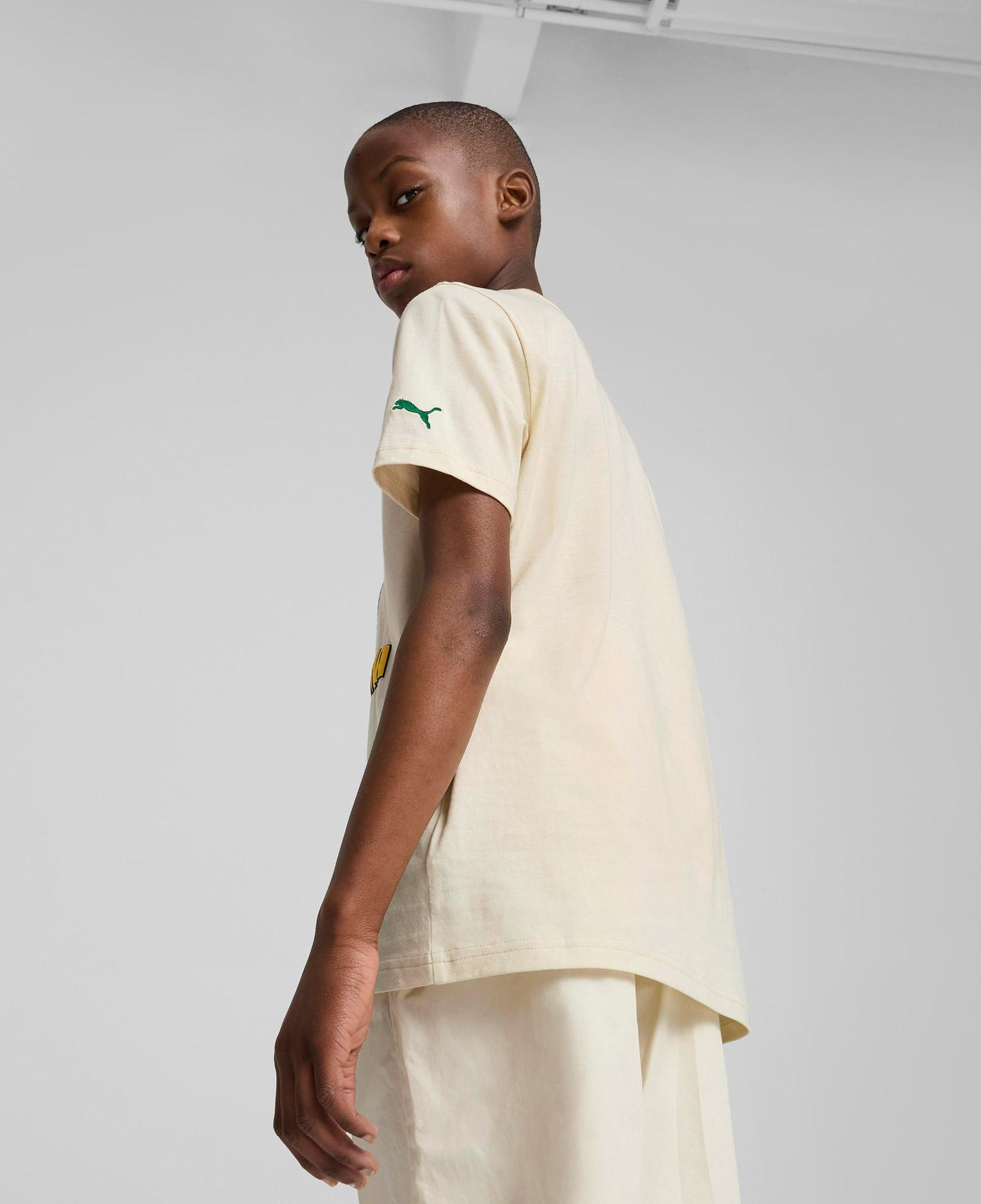 Puma Super Graphic Çocuk Krem T-Shirt